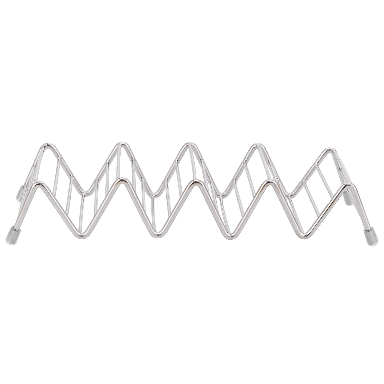 Stainless Steel Taco Holder Stand - 4/5 Grid Taco Shell Organizer for Baking, Grilling & Serving | Oven & Dishwasher Safe | Perfect for Kitchen, Restaurant & Party Use