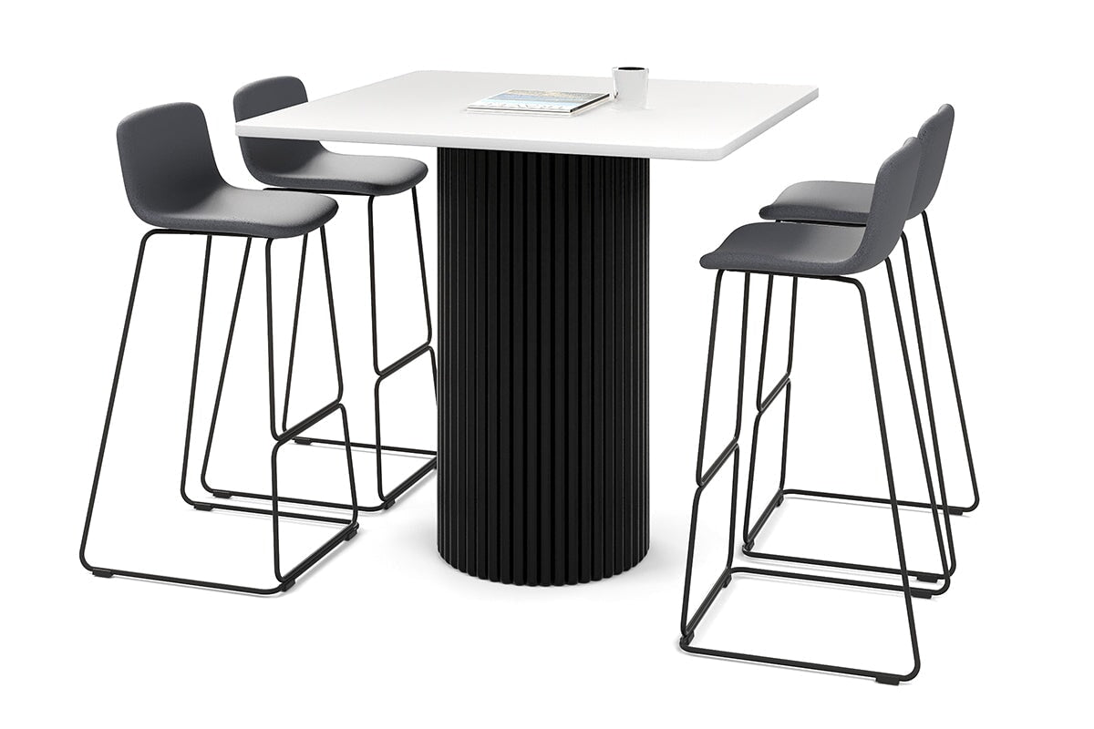 Premium Baobab Circular Base Counter Rectangle Table with Rounded Corners - 43.3