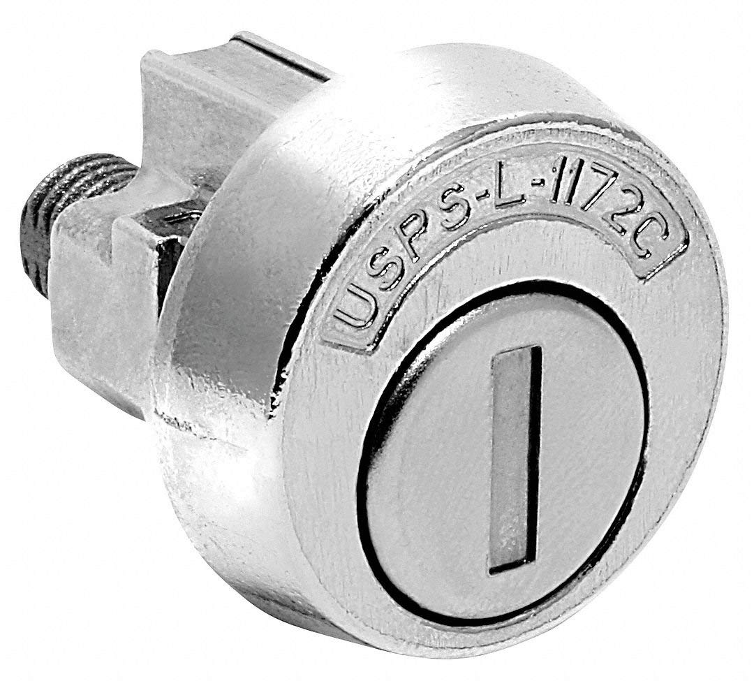 CompX National Pin Tumbler Lock - High Security Bright Nickel Finish for Doors, Cabinets & Safes | Durable Commercial & Residential Use
