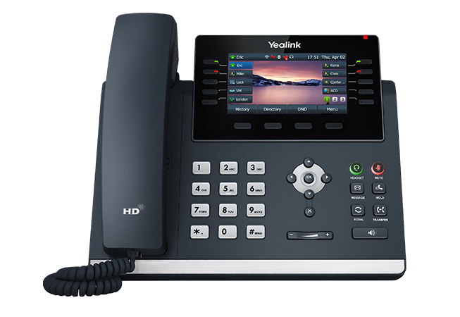 Yealink SIP T46U IP Phone - Corded VoIP Business Phone with Wall Mountable Desktop Design, Classic Gray | Ideal for Office, Call Center & Remote Work