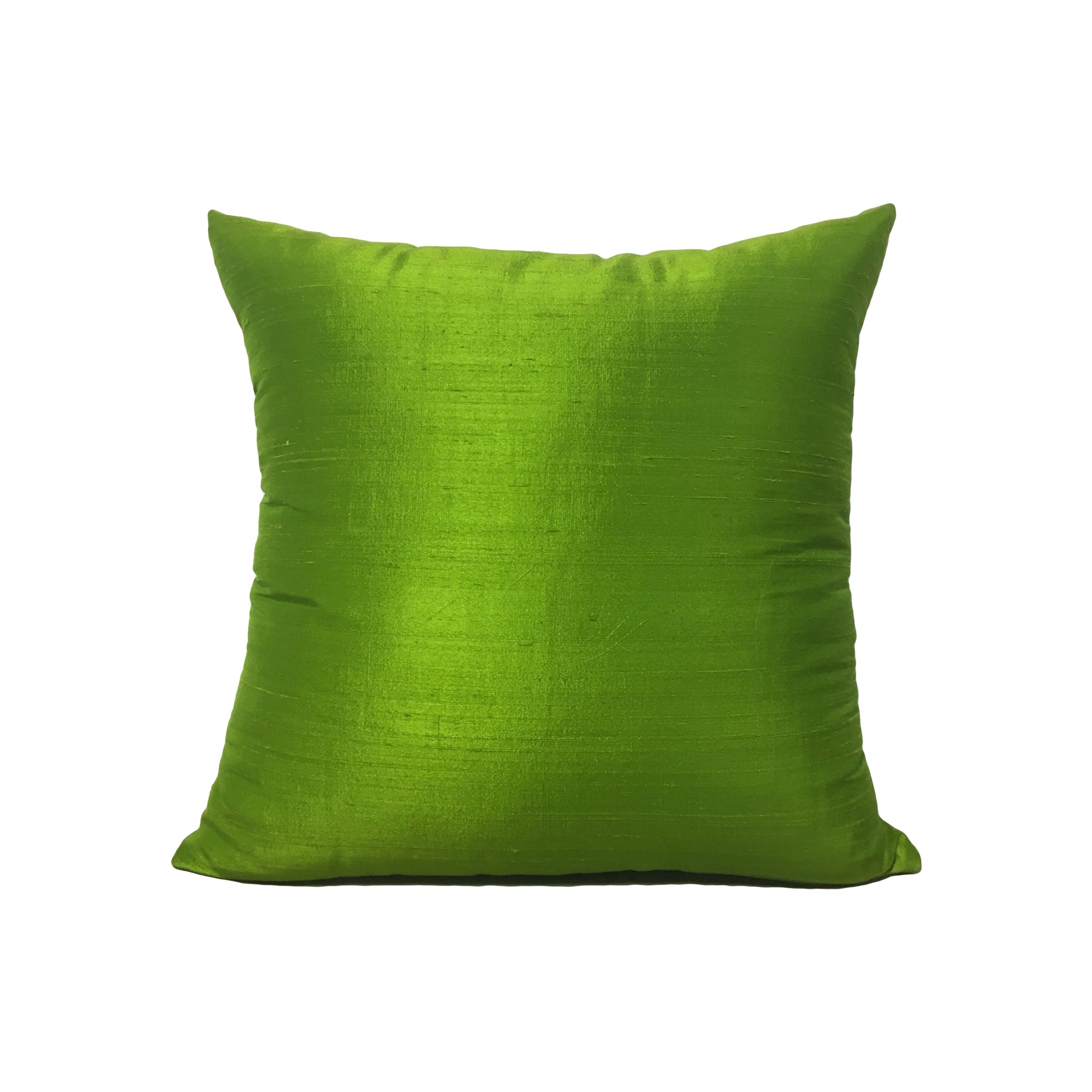 17x17 Dupioni Silk Green Apple Throw Pillow - Elegant Home Decor for Living Room, Bedroom & Sofa