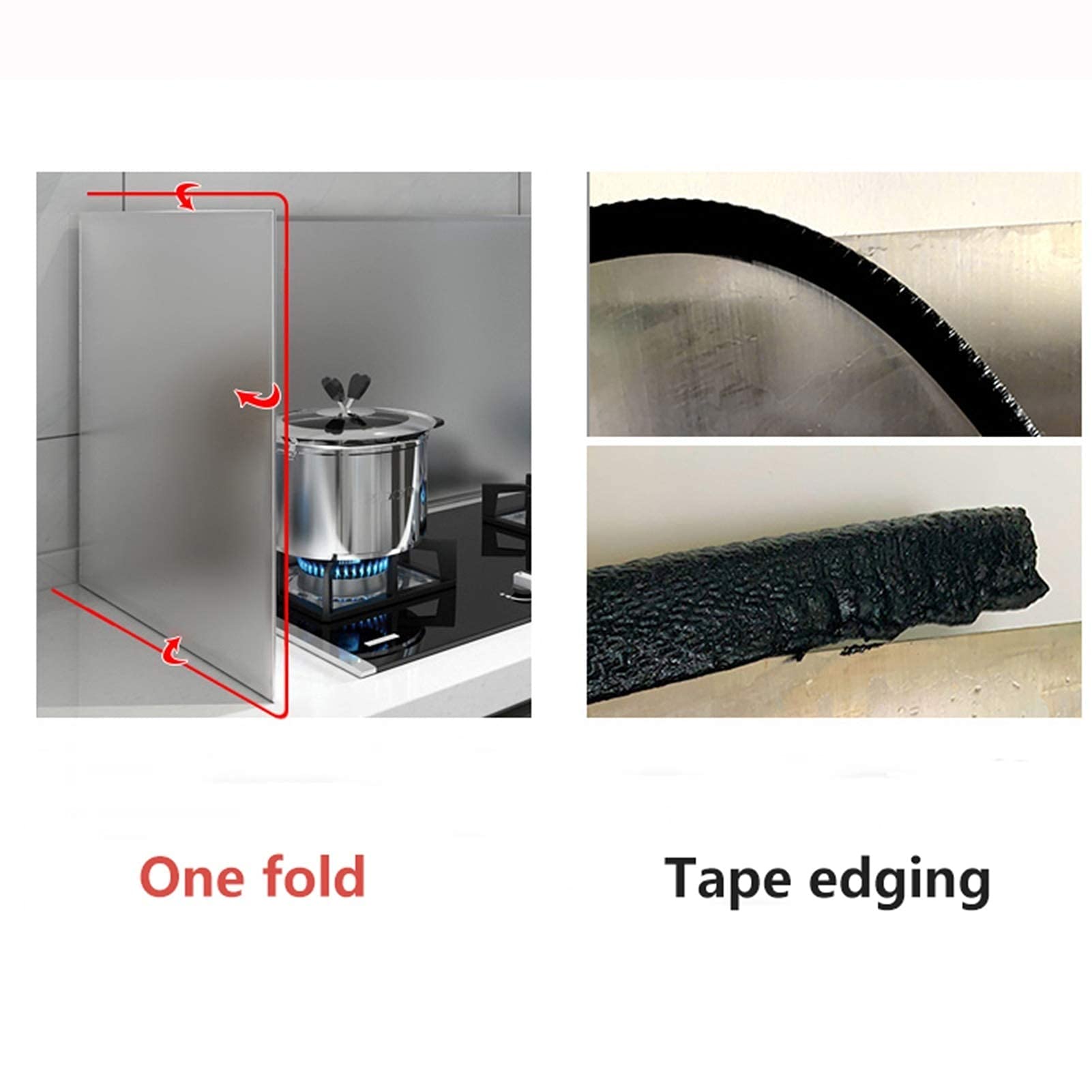 3-Sided Foldable Splatter Guard for Cooking - Oil Splatter Screen for Stove, Sink & Kitchen (73x80x45cm) - Perfect for Frying, Grilling & Baking to Keep Your Countertops Clean