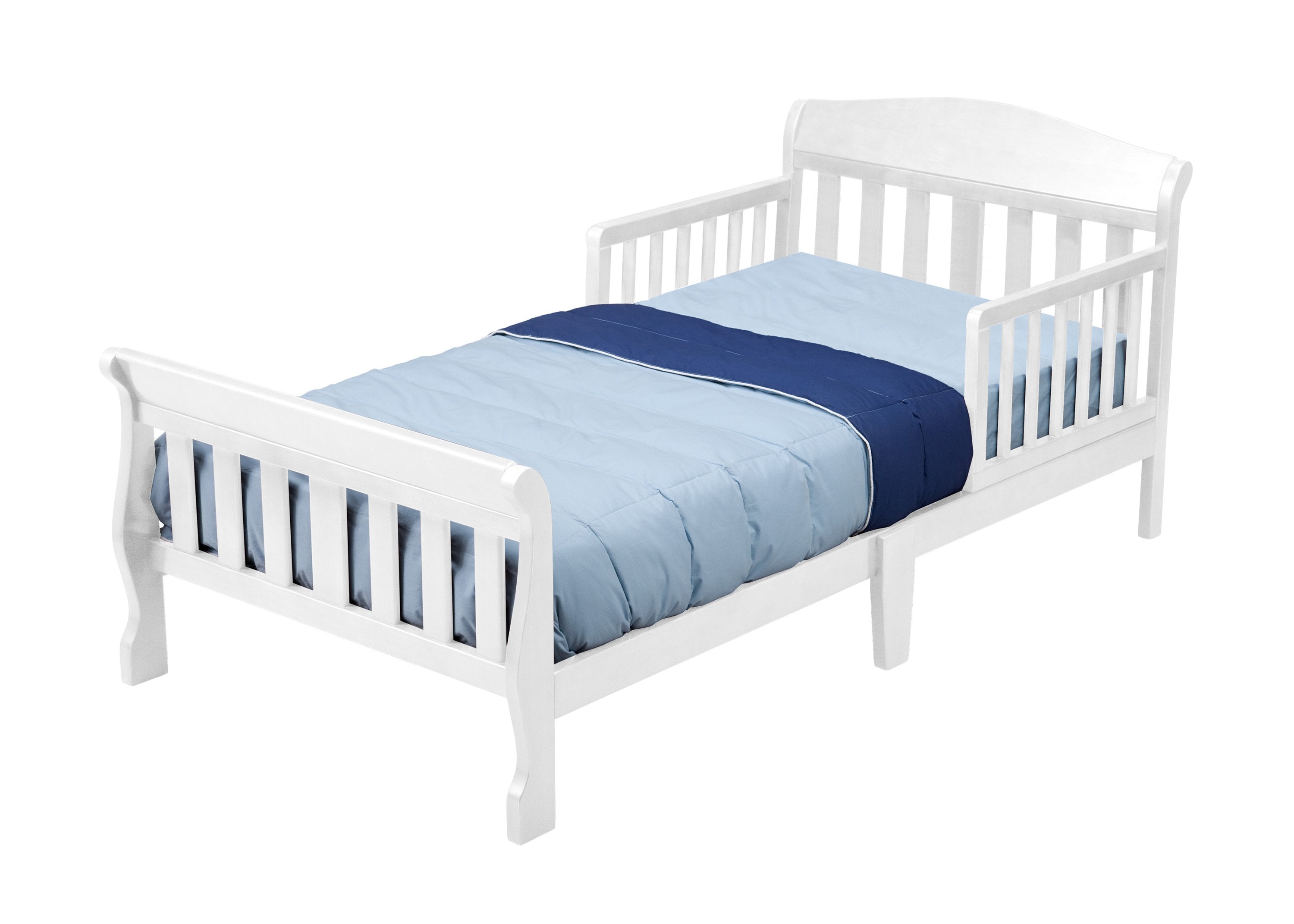 Canton Toddler Bed for Kids - Safe & Comfortable Wooden Toddler Bed with Guardrails | Perfect for Nursery, Daycare & Transitioning from Crib to Big Kid Bed