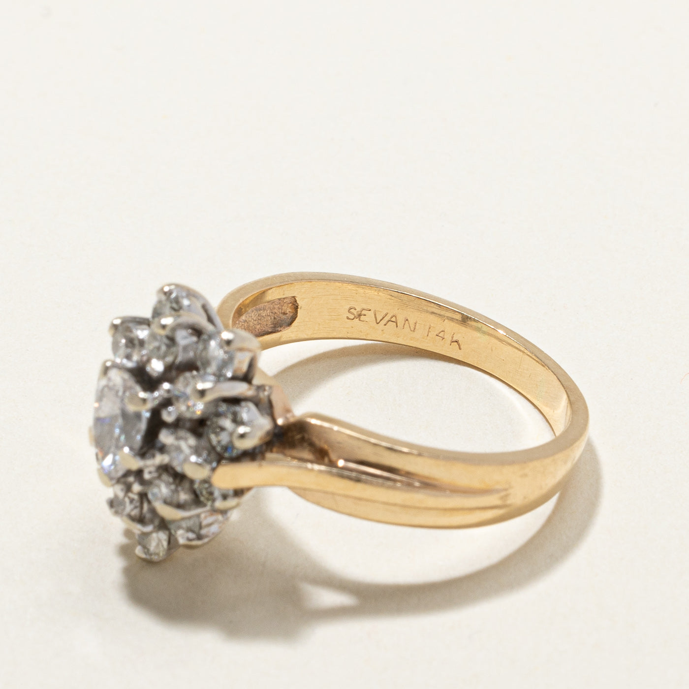 Pear Cut Diamond Cluster Ring | 0.30ct 0.78ctw | Size 6 | Elegant Wedding, Engagement & Anniversary Jewelry Gift for Her