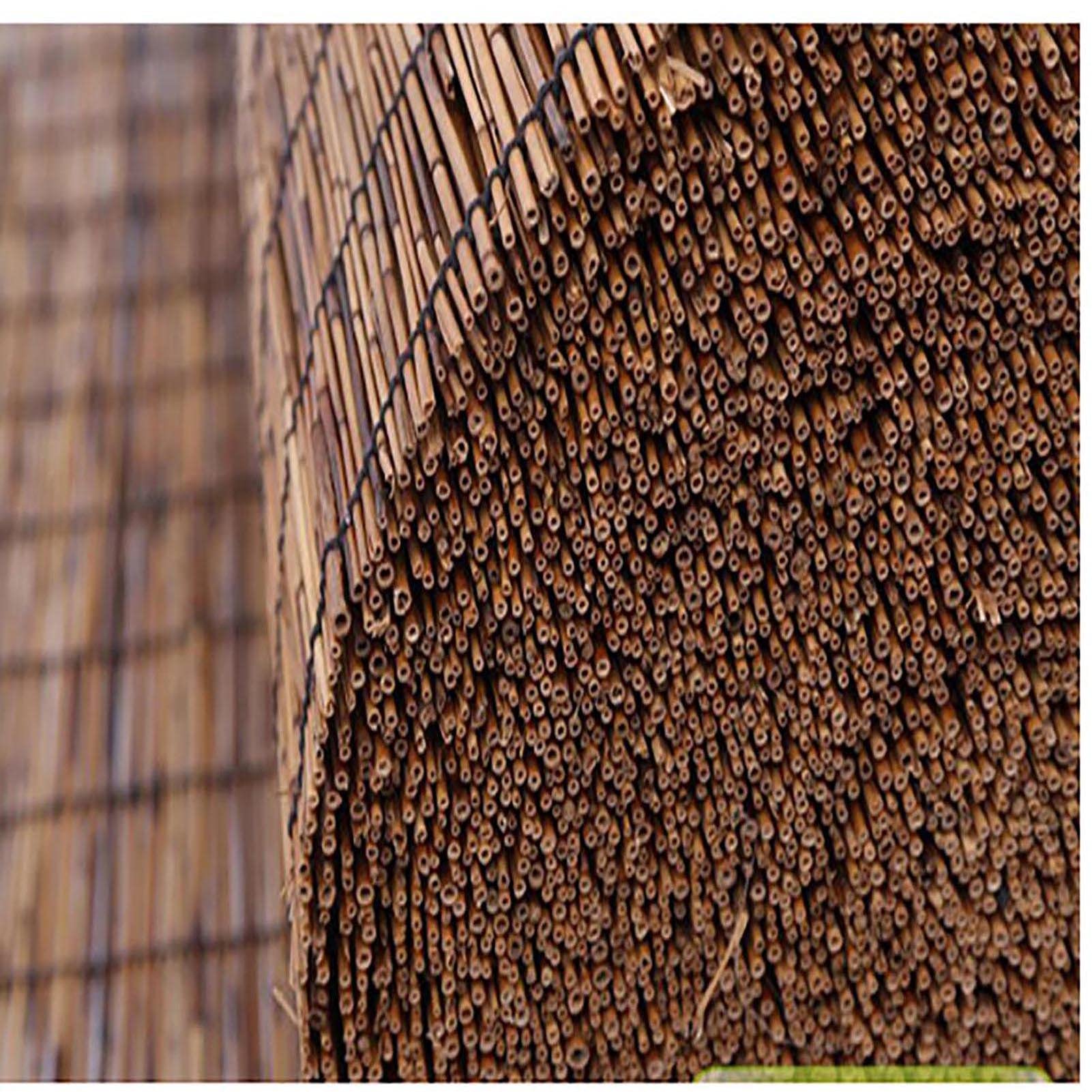 **4ft Blackout Bamboo Fence Roll - Outdoor Privacy Screen for Balcony, Patio, Garden & Wall Decoration - Durable Reed Fencing for Apartments & Galleries (2-3ft Height Options Available) - Perfect for Creating Shade, Wind Protection & Stylish Backdrops**