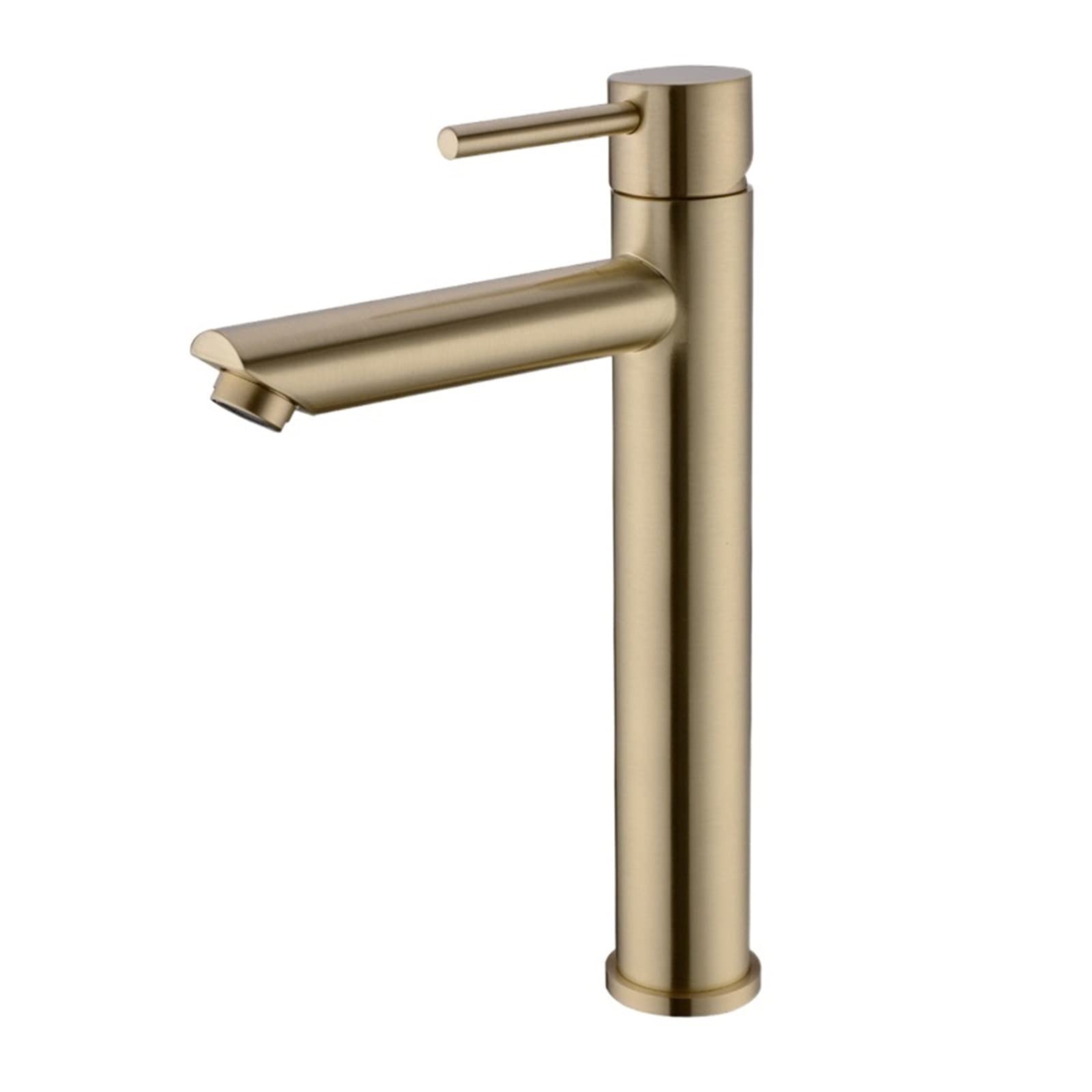 VCVN Solid Brass Single Handle Kitchen & Bathroom Sink Faucet - Brushed Gold Black Mixer Tap for Hot & Cold Water - Perfect for Modern Home, Restaurant, and Hotel Bathroom Renovations