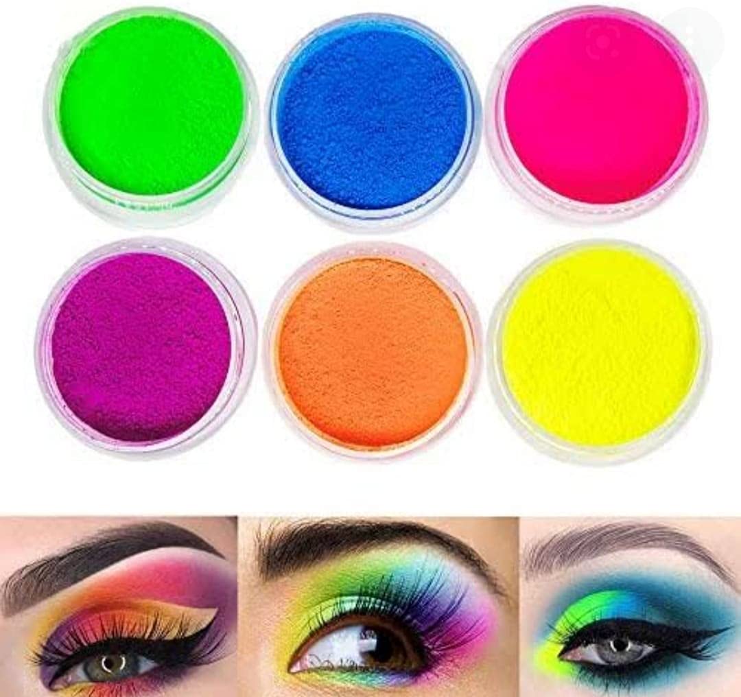 Neon UV Loose Powder Eyeshadow Dust Pigment - Vibrant Long-Lasting Makeup for Parties, Raves & Festival Looks