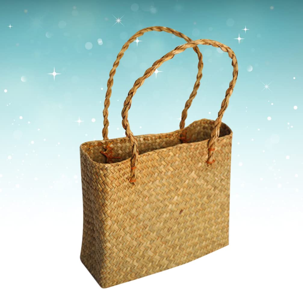 TrendyCoCo Woven Straw Tote Bag for Women - Handmade Beach Shoulder Bag - Perfect for Summer Outings, Picnics, and Shopping