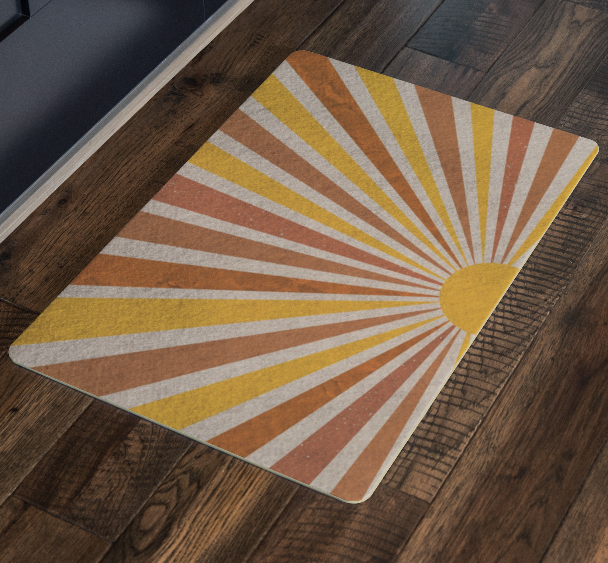 Vintage Sunshine Door Mat - Non-Slip Indoor Outdoor Welcome Mat for Home Entrance, Porch, Patio - Lightweight & Durable Floor Mat for Front Door Decor