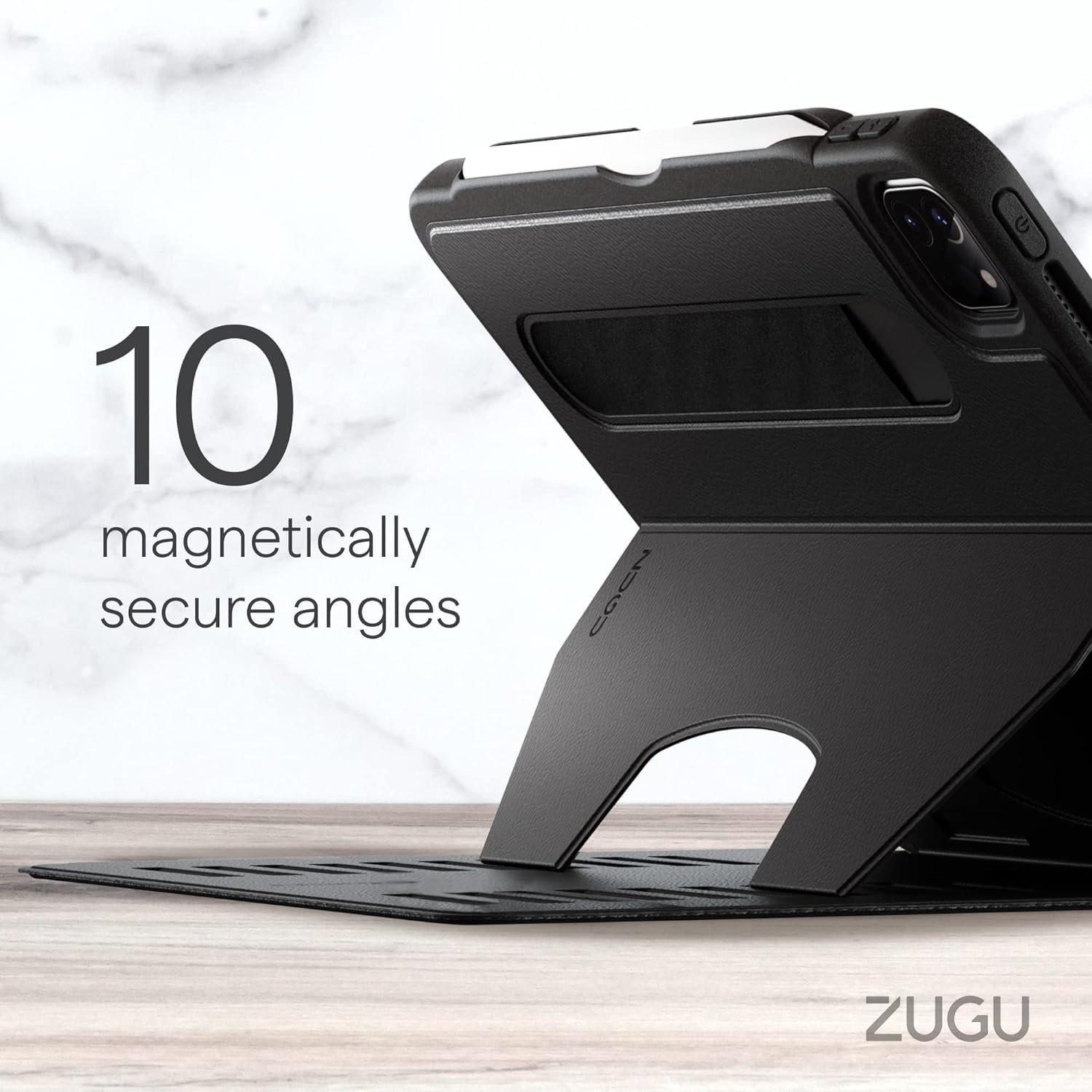 ZUGU iPad Pro 13 Case 2024 - Slim Protective Cover with Pencil Holder & Auto Sleep/Wake | Durable for Work & Travel