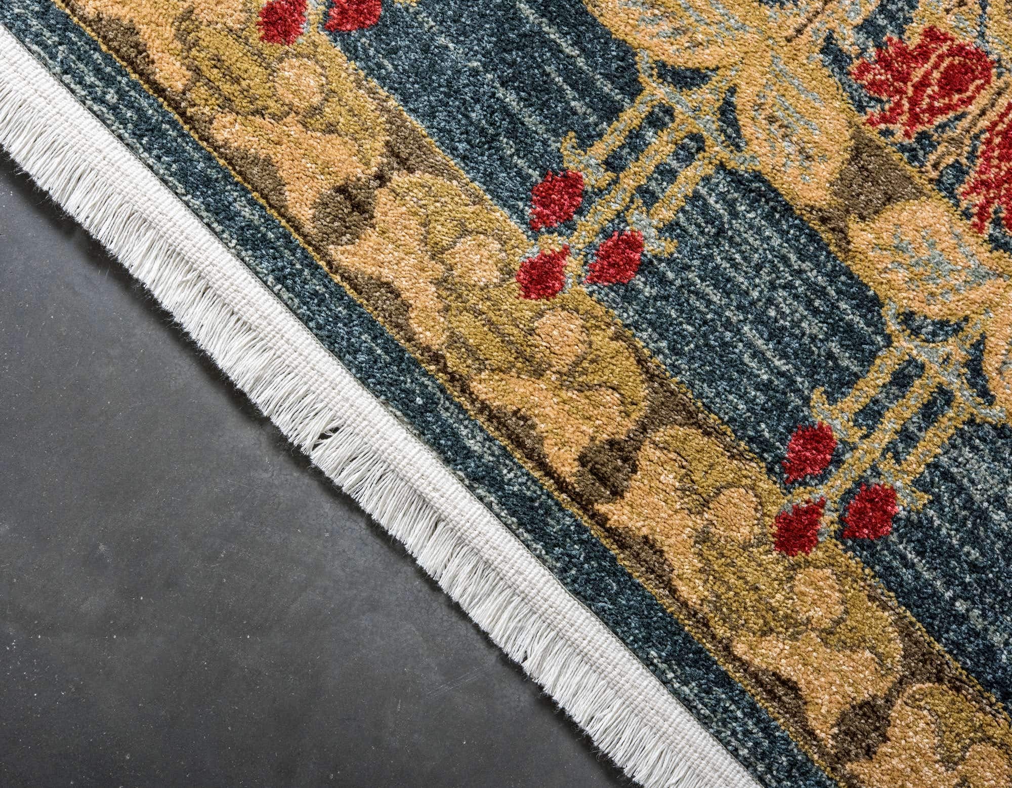 Unique Loom Edinburgh Collection Canmore Area Rug 8'x11' Rectangle - Navy Blue & Tan Modern Living Room Rug for Home Decor & Bedroom