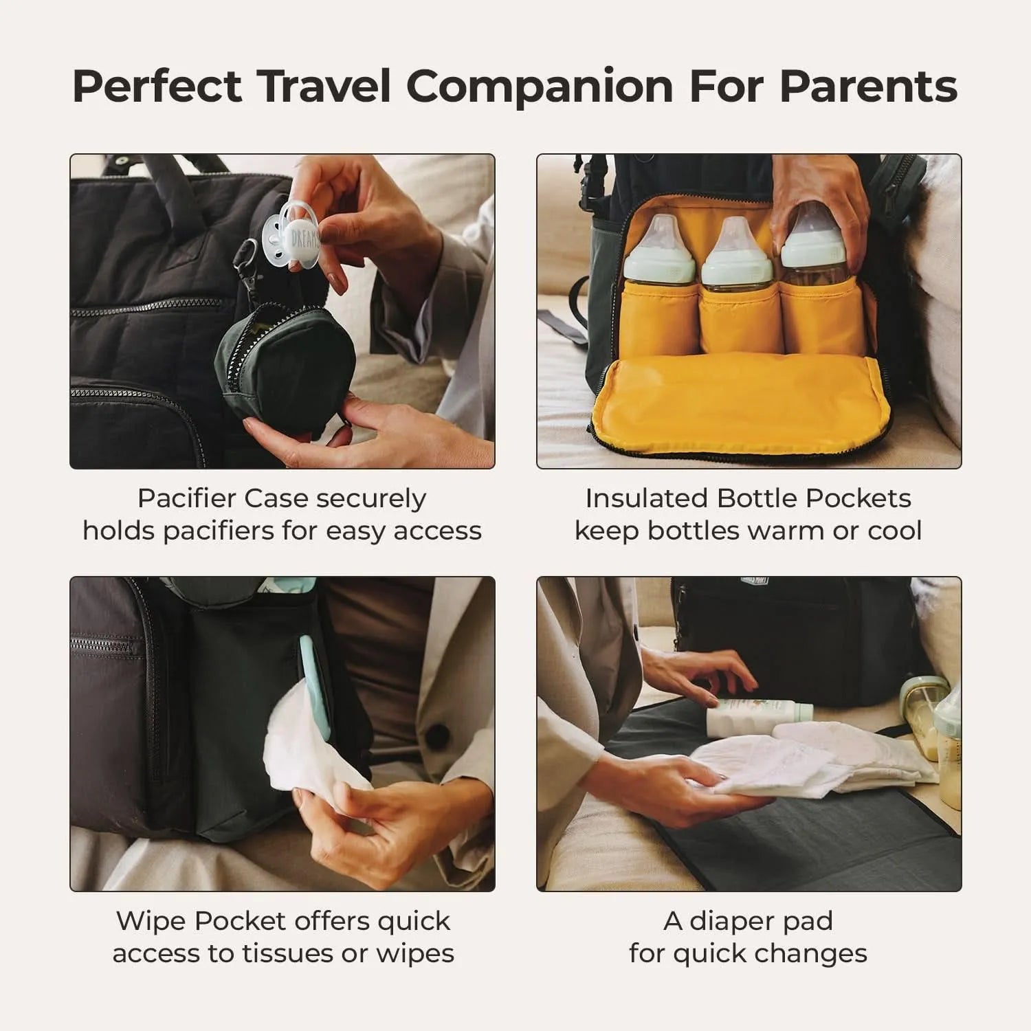 Paz 25L Waterproof Diaper Backpack for Baby Essentials - Perfect for Travel, Daycare & Parenting On-the-Go