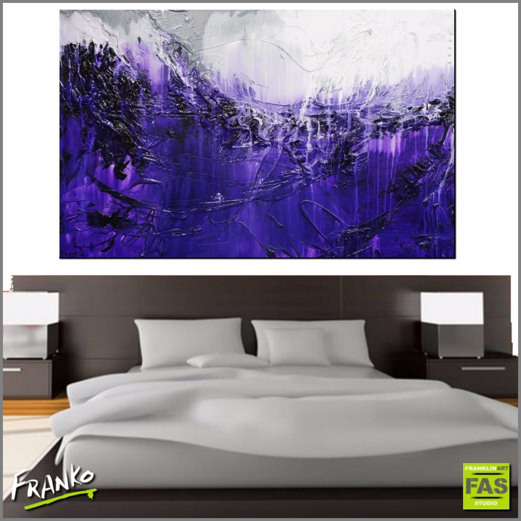 Purple Rush 160cm x 100cm Abstract Canvas Art - Modern Purple Wall Painting for Living Room, Bedroom & Office Decor