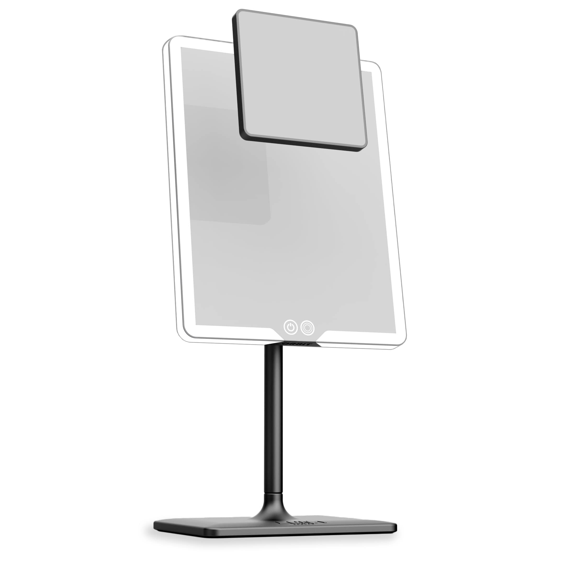 Orbit Mirror - 7X Magnification LED Vanity Mirror with Dimmable Lights, Rechargeable Makeup Mirror for Tabletop | Perfect for Makeup, Skincare & Grooming | Phantom Black