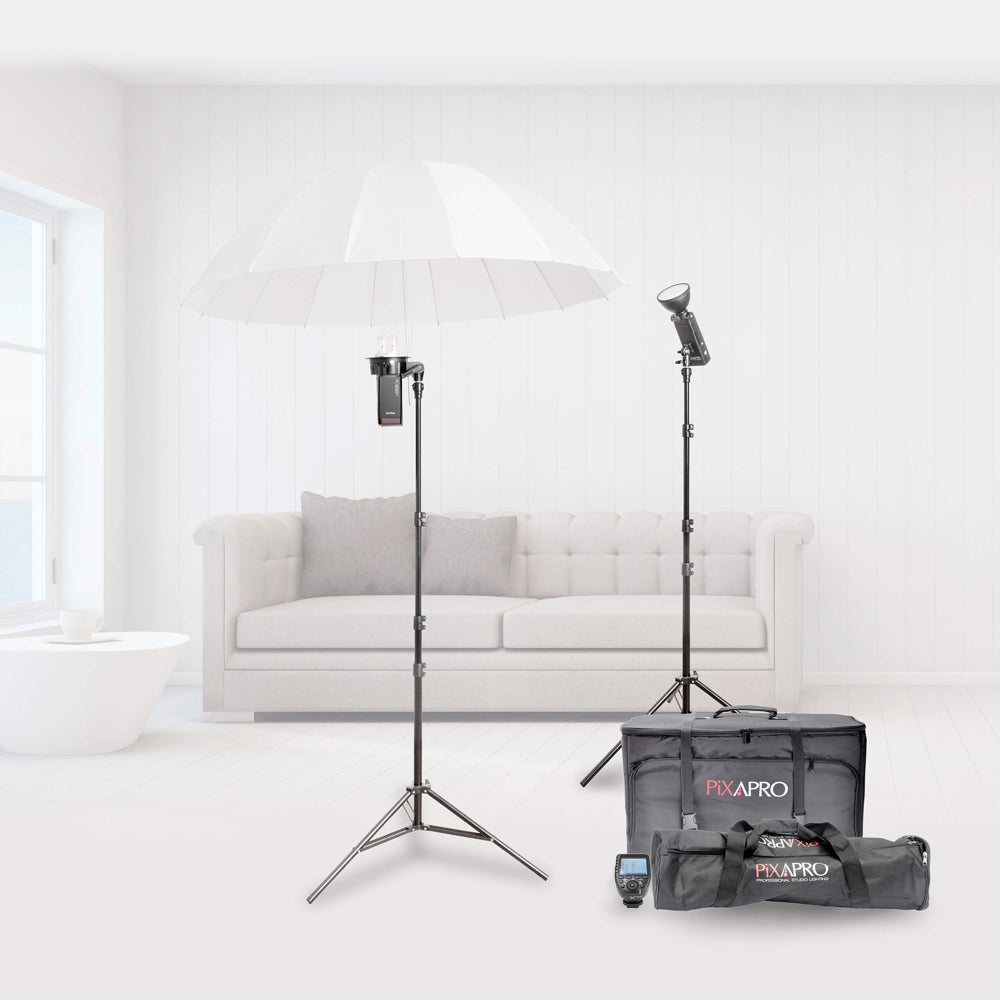 AD200ProII Professional Photography Lighting Kit for Medium Interiors - Perfect for Studio, Portrait, and Product Photography