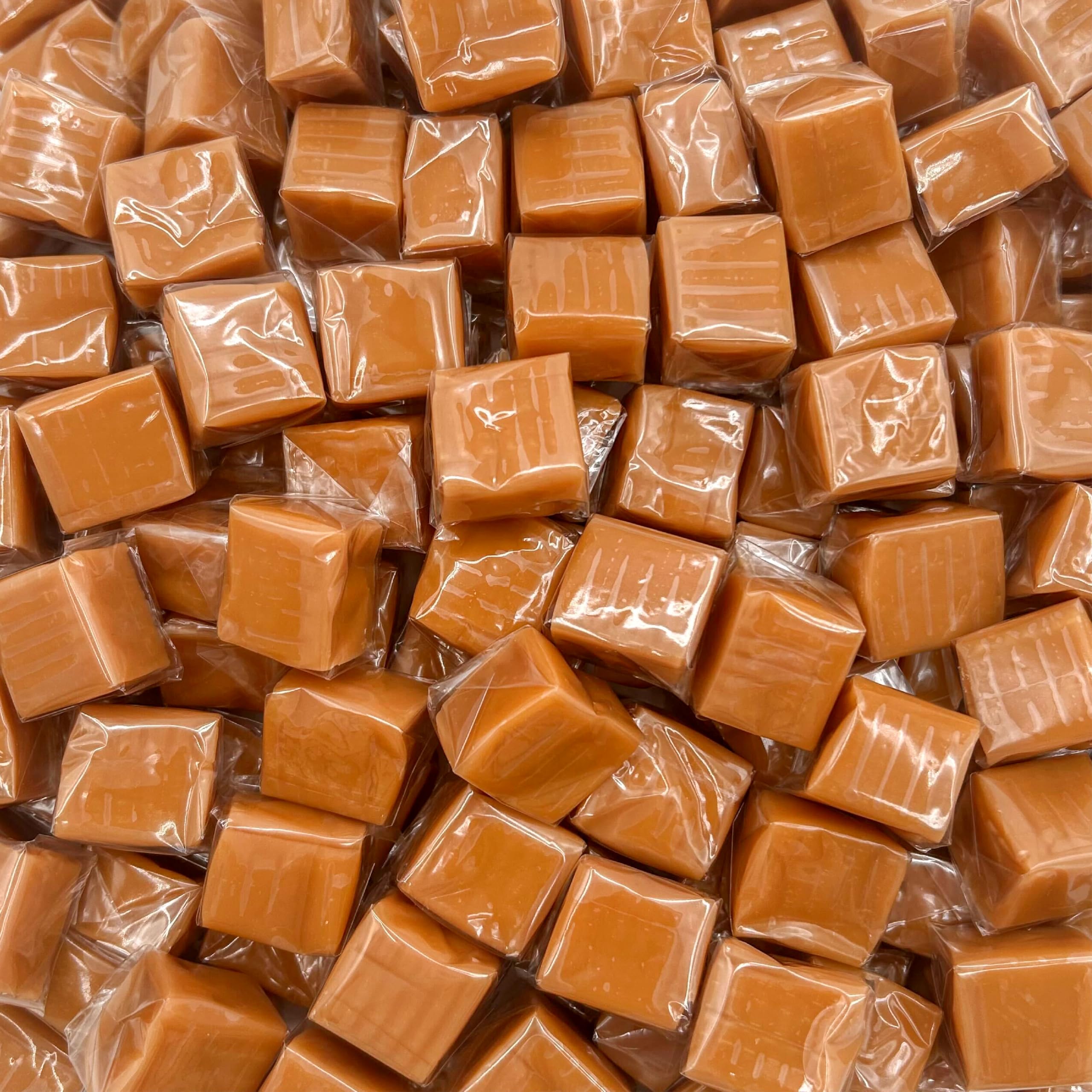 Delicious Caramel Cubes Candy - 2-Pound Bulk Bag of Individually Wrapped Soft Chews | Perfect for Halloween Treats, Party Favors, Office Snacks & Gift Baskets