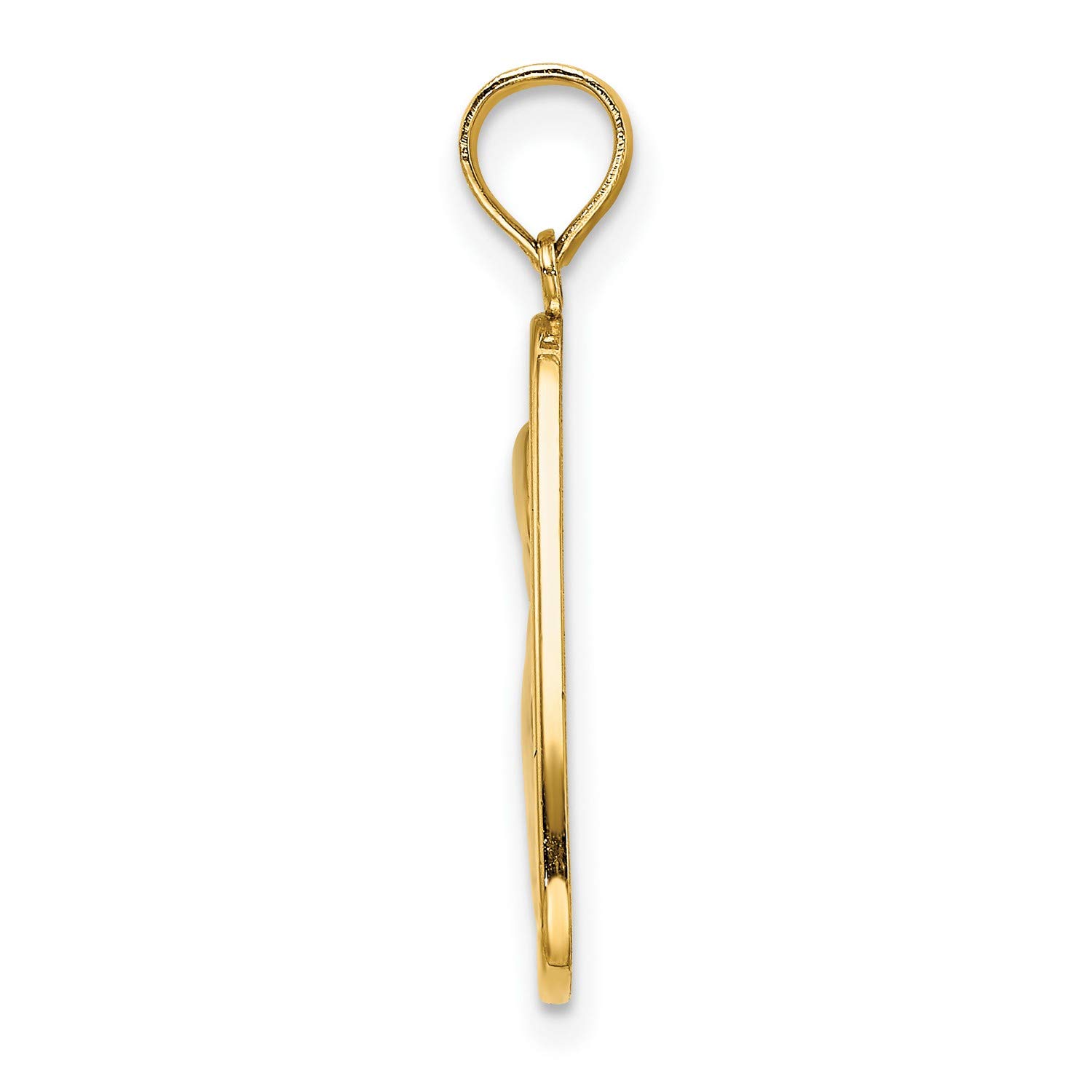 14K Yellow Two-Tone Gold Angel Praying with Halo Pendant Necklace - Perfect for Religious Gifts, Baptism, First Communion & Spiritual Jewelry Collection