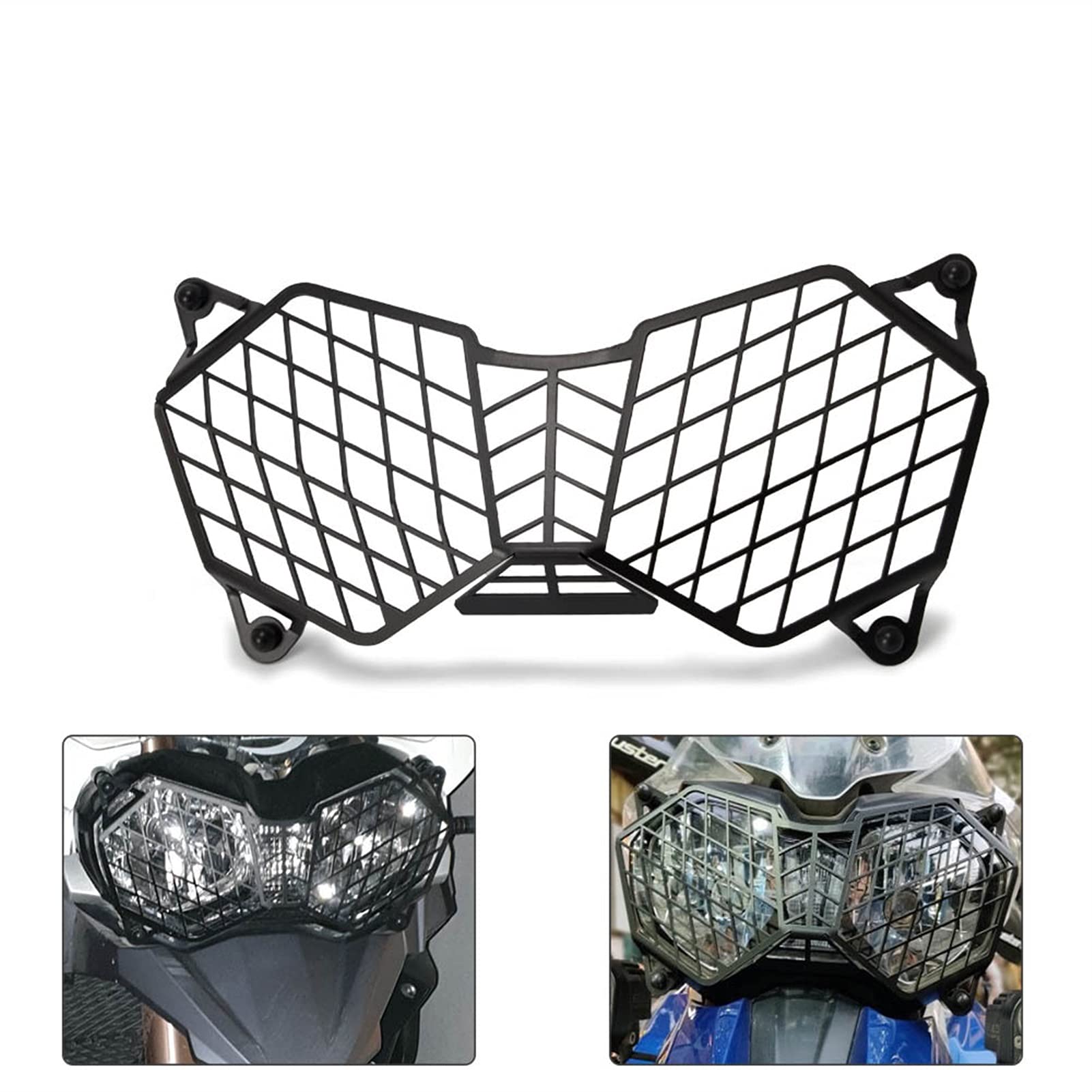 Triumph Tiger 800 (2010-2017) & Explorer 1200 (2012-2017) Motorcycle Headlight Grille Cover - Durable Protective Guard for Off-Road & Adventure Riding