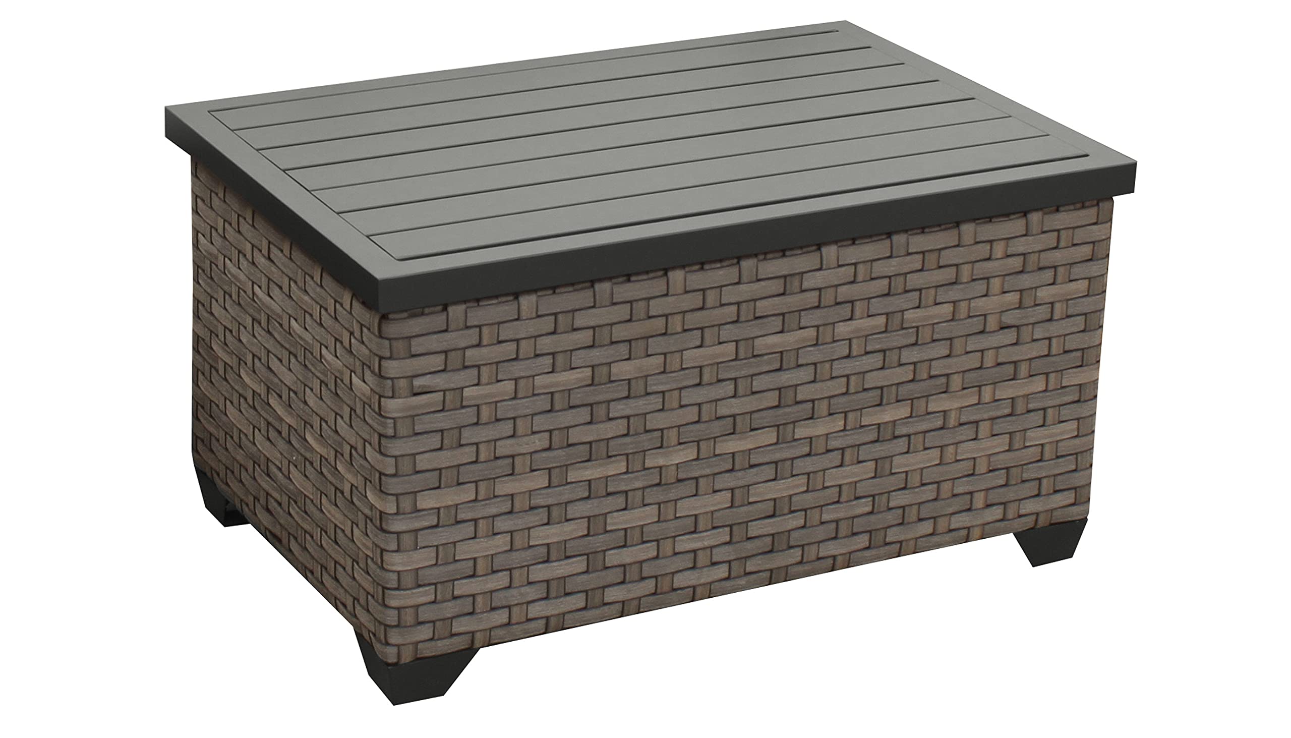 TK Classics Monterey 7-Piece Outdoor Wicker Patio Furniture Set - All-Weather Rattan Sofa Sectional with Coffee Table - Beige - Perfect for Backyard, Garden, Poolside & Patio Relaxation