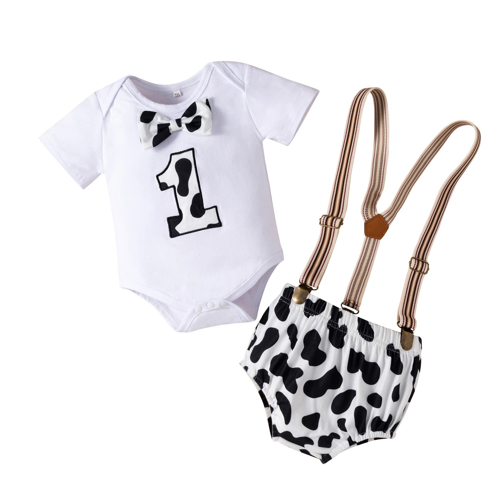 1st Birthday Outfit for Baby Boy - Short Sleeve Romper 9-12M | Coming Home & Photo Shoots
