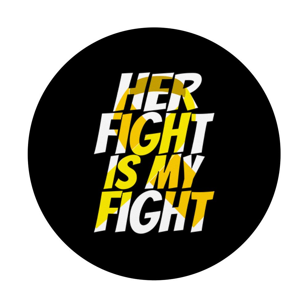 Yellow Ribbon Childhood Cancer Awareness PopSockets PopGrip - Swappable Phone & Tablet Grip for Women, Girls - Perfect for Daily Use, School, Work & Charity Events