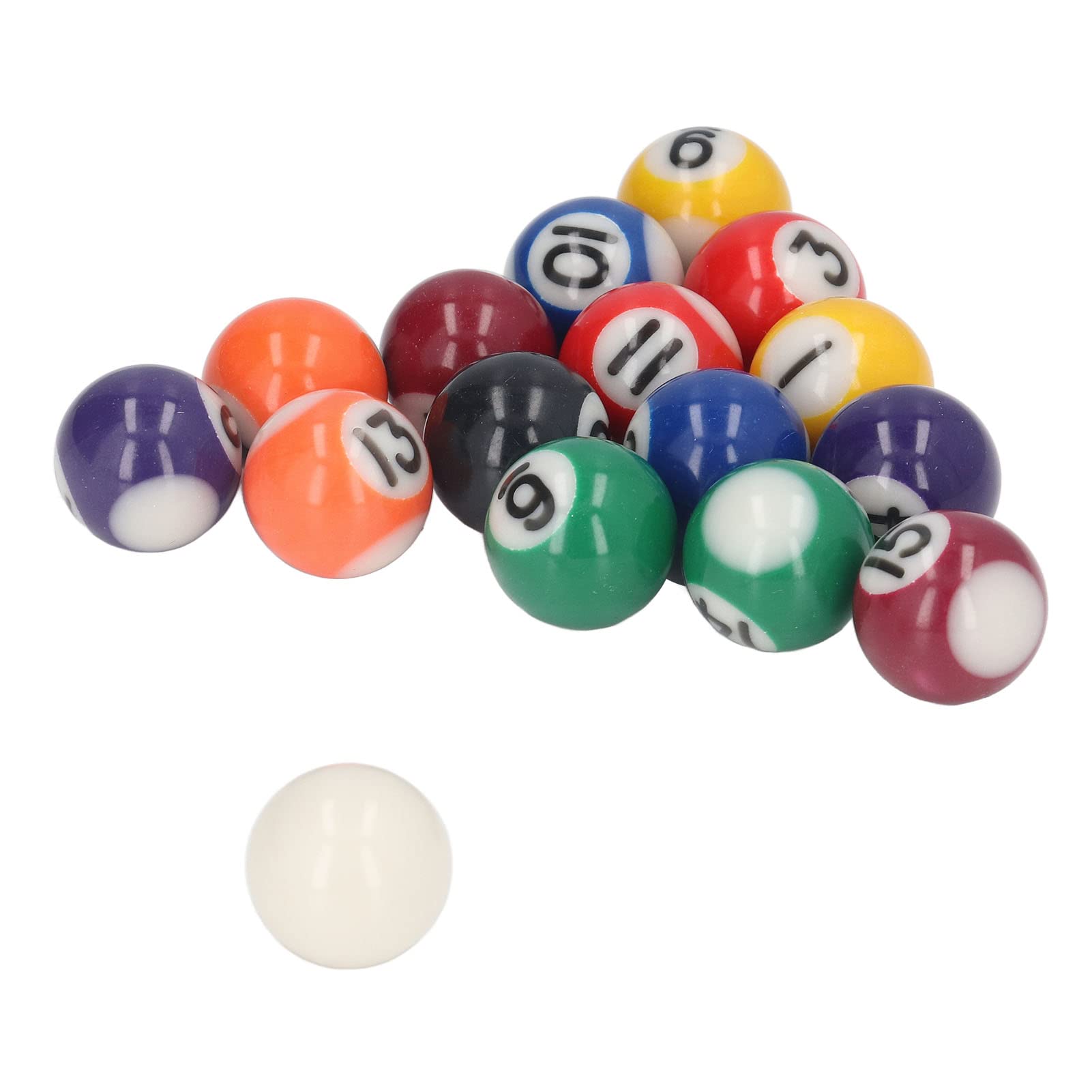Mini Billiard Ball Set - 16 Resin Pool Balls for Precision Play | Prevents Off-Tracking on Pool Tables | Perfect for Home Game Rooms, Bars & Recreational Spaces