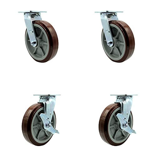 4 Swivel w/2 Brakes & 2 Swivel Locks