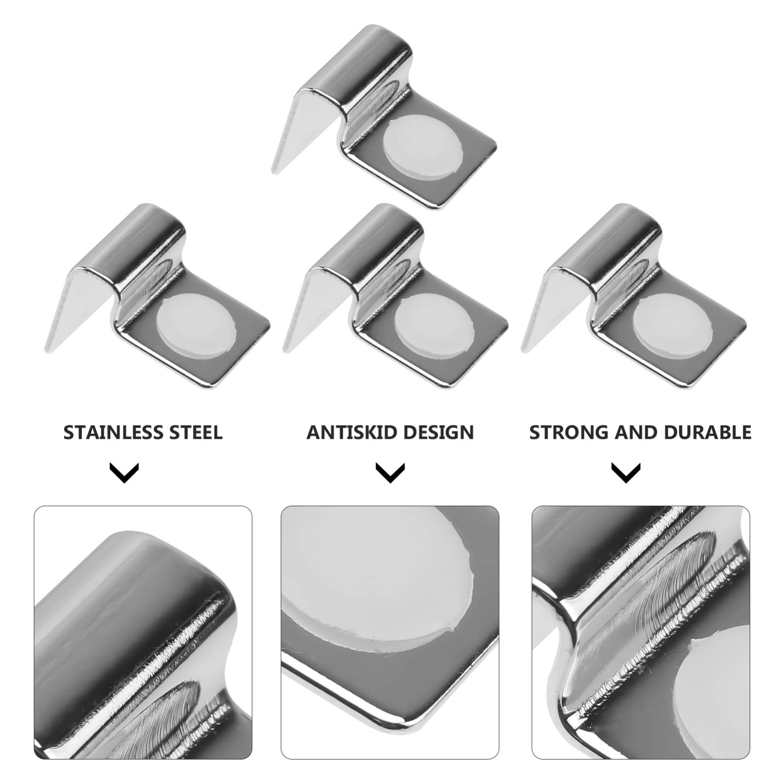4Pcs Clear Acrylic Aquarium Lid Clips - 5mm Fish Tank Glass Cover Support Clamps | Secure Holder for Aquarium Accessories | Perfect for Freshwater/Saltwater Tanks, Terrariums & Reptile Enclosures
