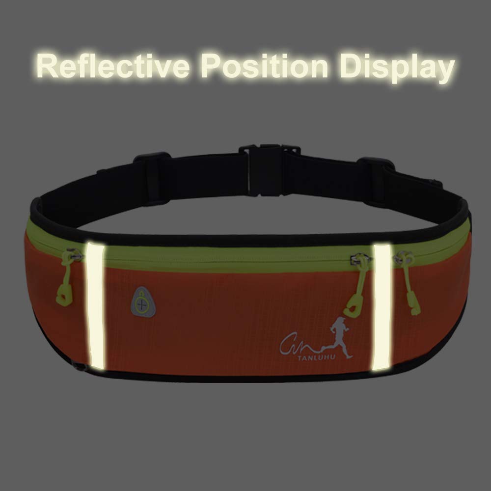 Best Running Waist Pack for Men & Women - Water Bottle Holder & Reflective Belt Bag for Hiking, Walking, Jogging - Fits 6.5'' Large Smartphones - Perfect for Outdoor Sports & Fitness Activities