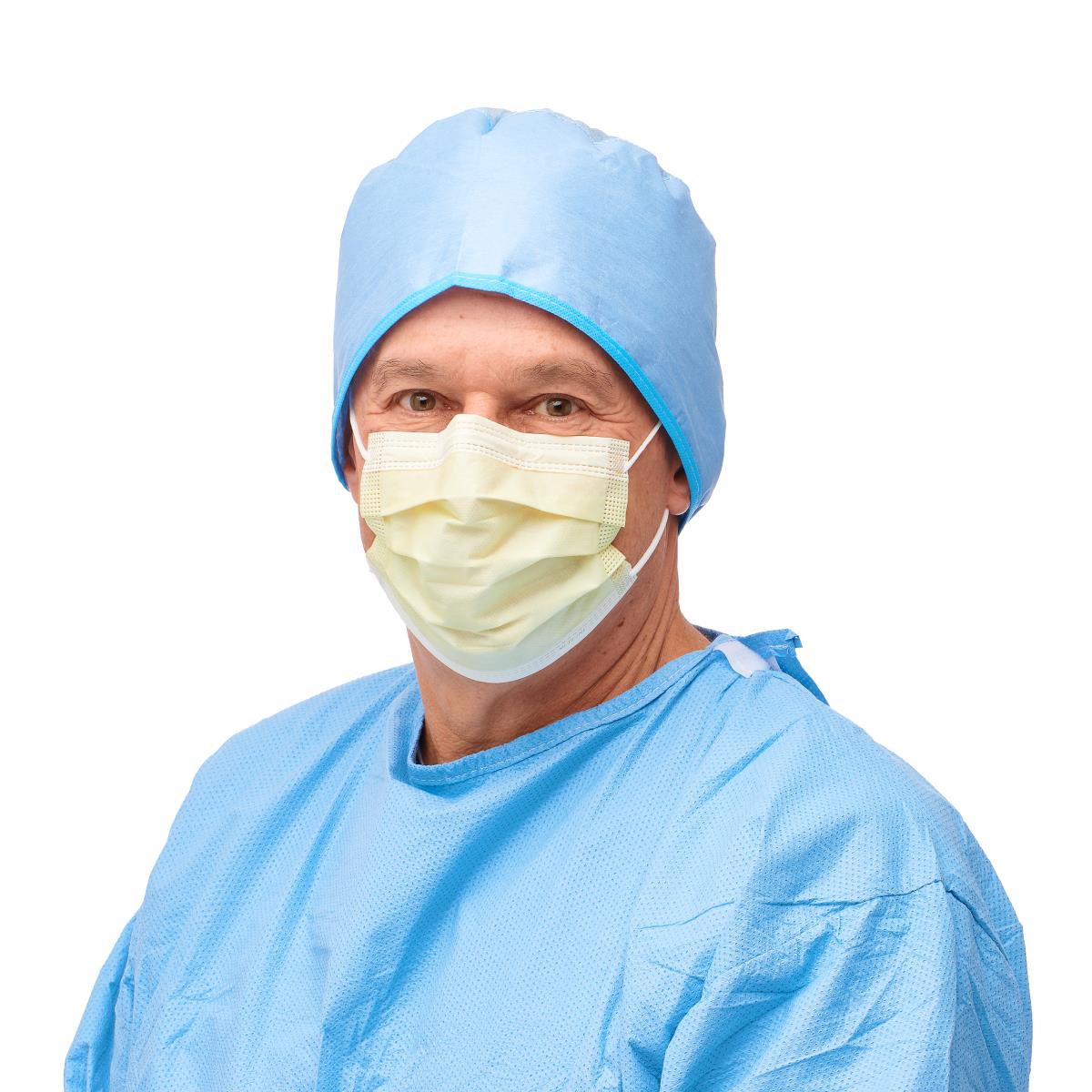 Disposable Yellow Isolation Face Mask with Earloop - Box of 50 | Comfortable & Breathable for Medical, Dental, Salon & Daily Protection