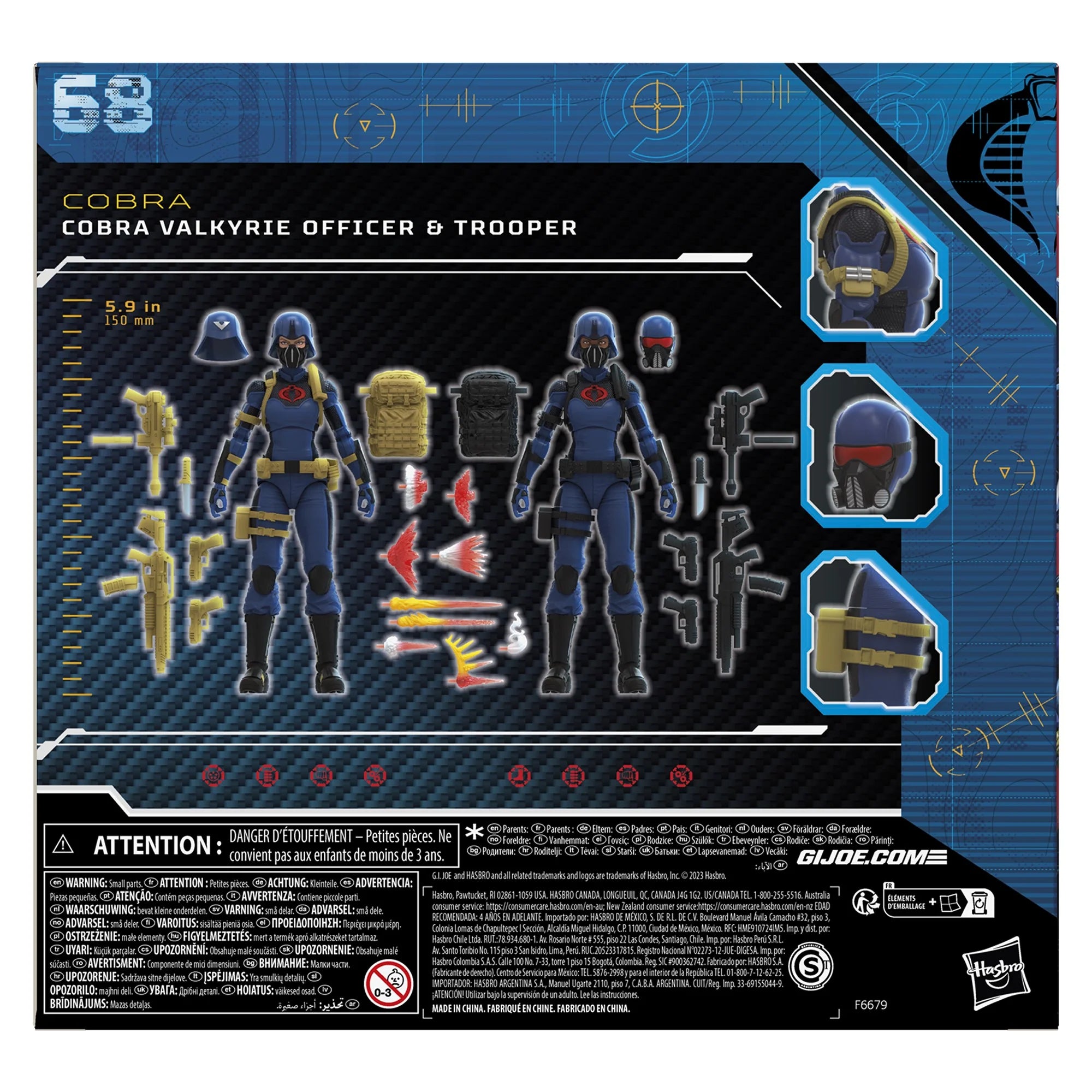 Cobra Valkyries G.I. Joe Classified Series 6-Inch Action Figure - Collectible Military Toy for Display & Play - Perfect for Fans, Collectors, and Cosplay Enthusiasts