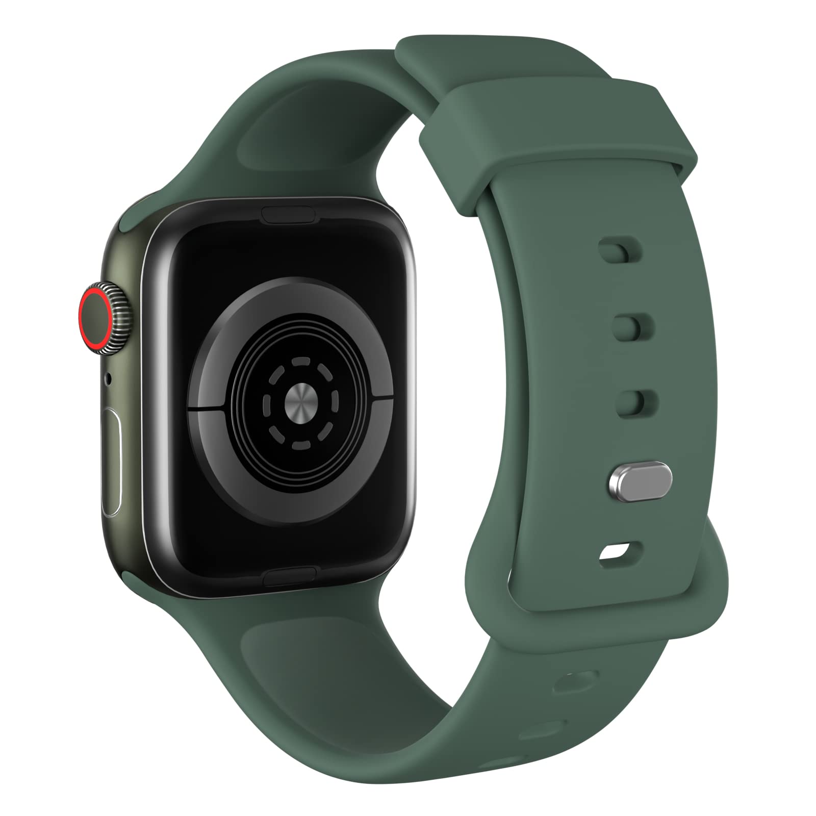 AOTUAO Soft Silicone Sport Band for Apple Watch 38mm 40mm 41mm - Compatible with iWatch Series 9/8/7/6/5/4/3/2/1/SE - Durable Replacement Strap for Women & Men (Pine Green) | Perfect for Running, Gym Workouts & Daily Wear