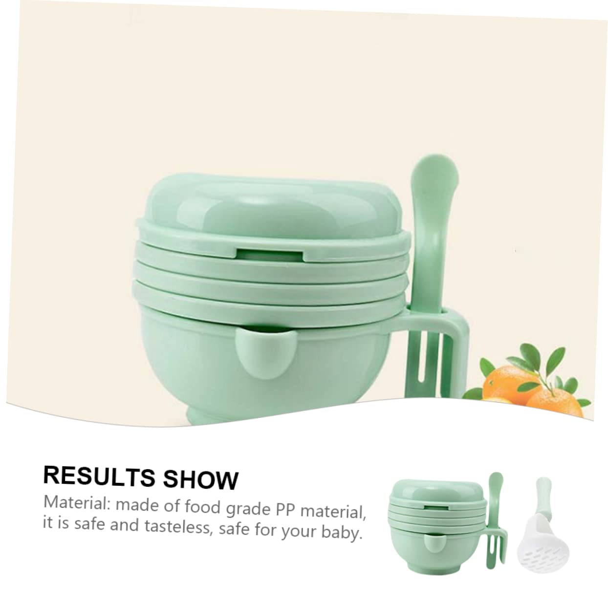 Toyvian Baby Food Bowl Set - Manual Grinding Bowl & Puree Maker for Infants | Weaning Tool with Easy Cleaning & Dishwasher Safe | Perfect for Homemade Baby Food & First Solid Meals