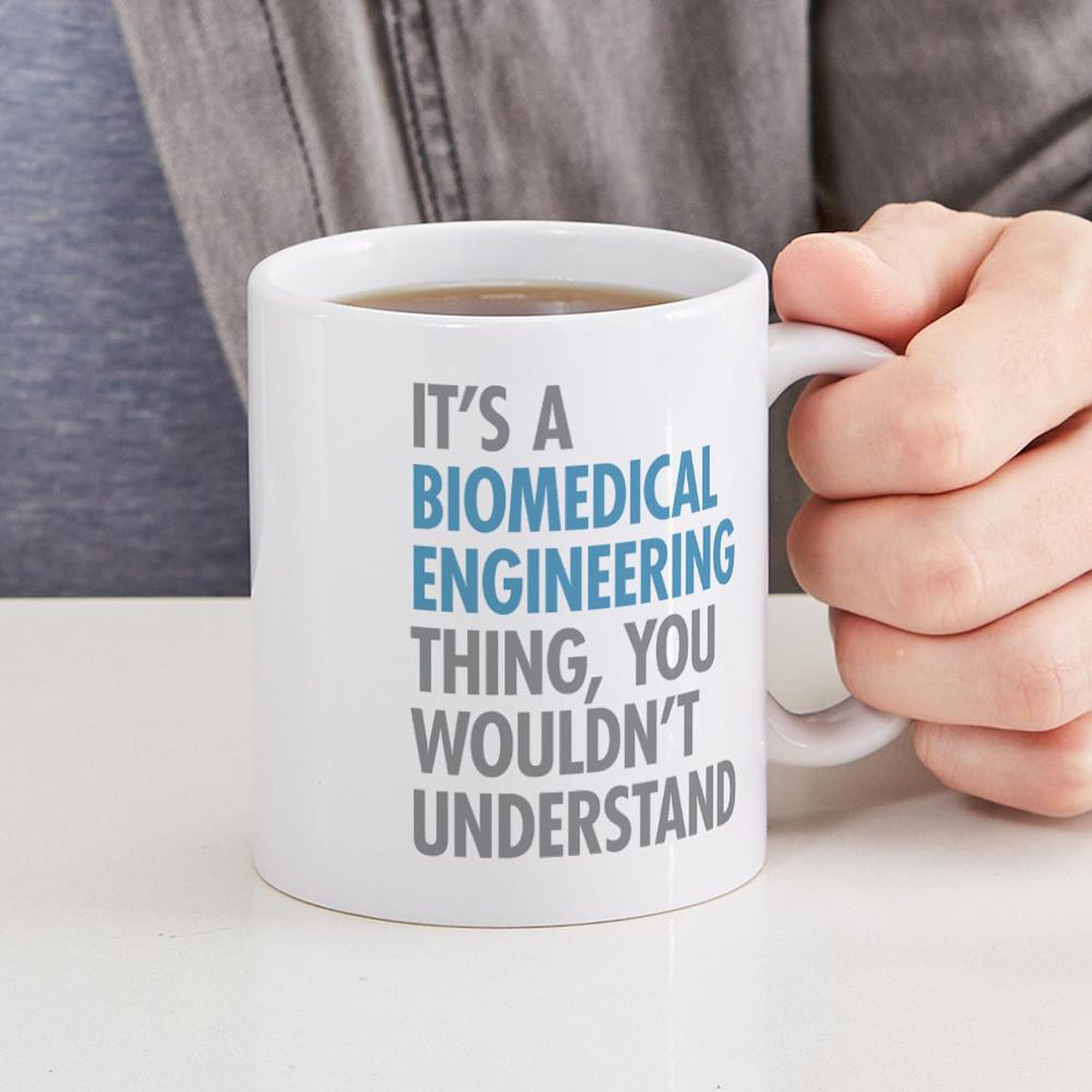 Biomedical Engineering Coffee Mug - 11 oz (325 ml) Ceramic Cup for Hot & Cold Drinks - Perfect Gift for Engineers, Scientists & Students - Ideal for Office, Lab & Home Use