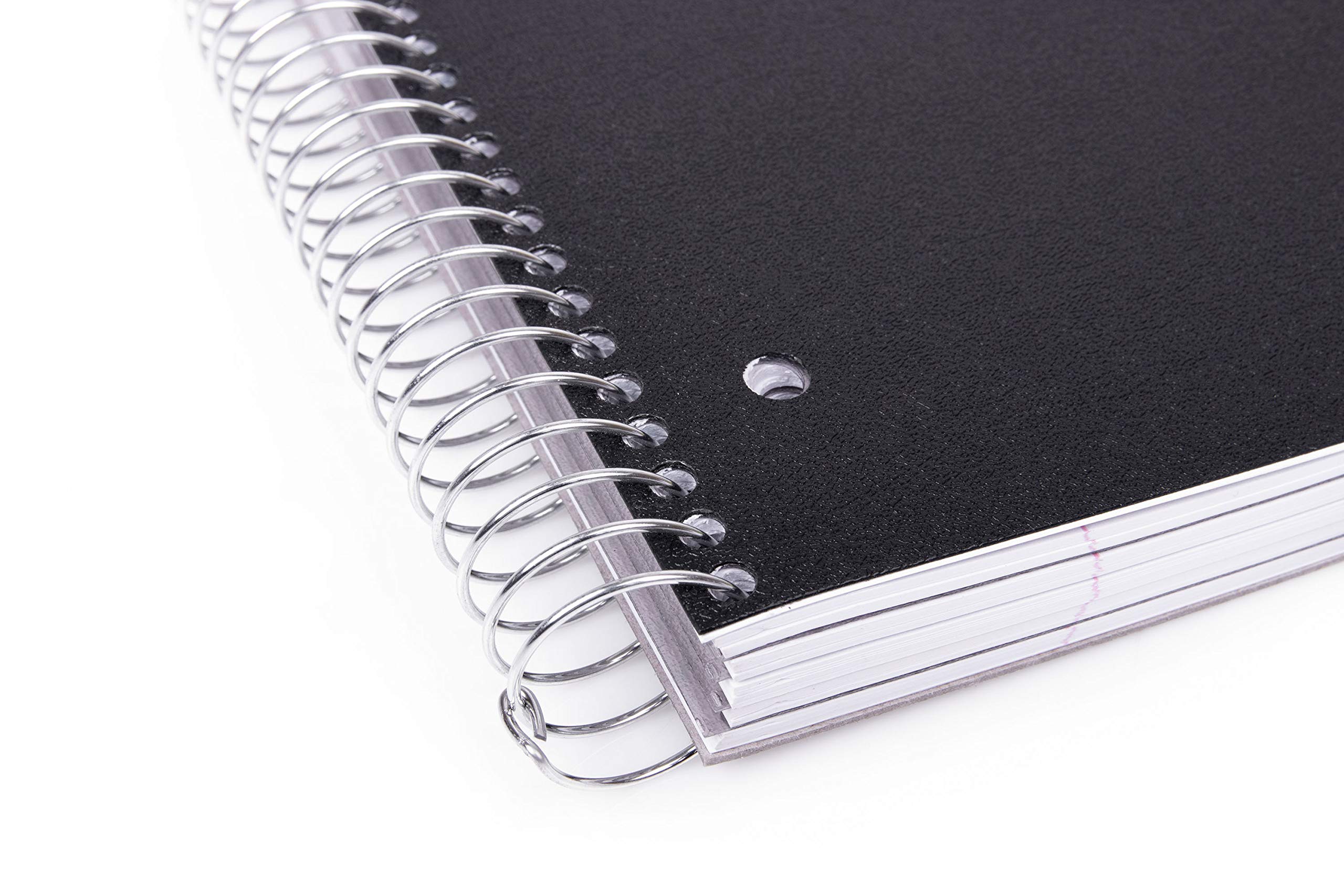 Mintra 5 Subject Spiral Notebook - Wide Ruled 200 Sheets with Poly Pockets, Durable Moisture Resistant Cover for School, Office & Business | Professional Note Taking for Students, Work & Meetings