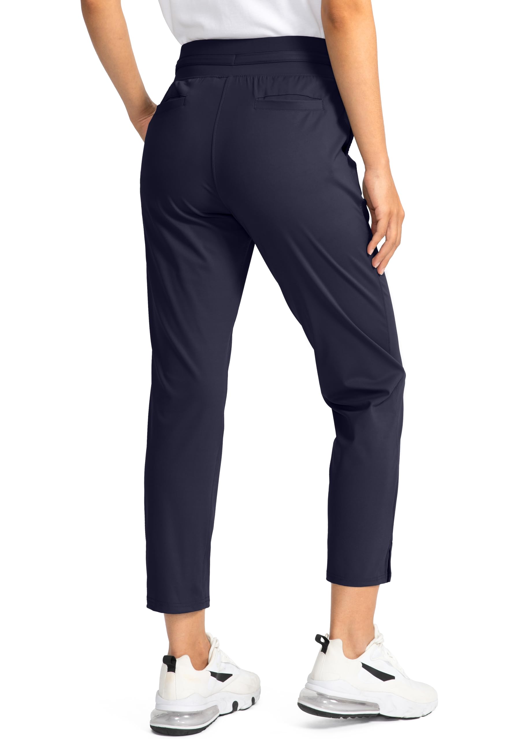 Soothfeel Women's High Waisted Sweatpants with 4 Pockets - 7/8 Length Stretch Athletic Pants for Workout, Golf & Travel - Comfortable Lounge & Casual Wear for Women