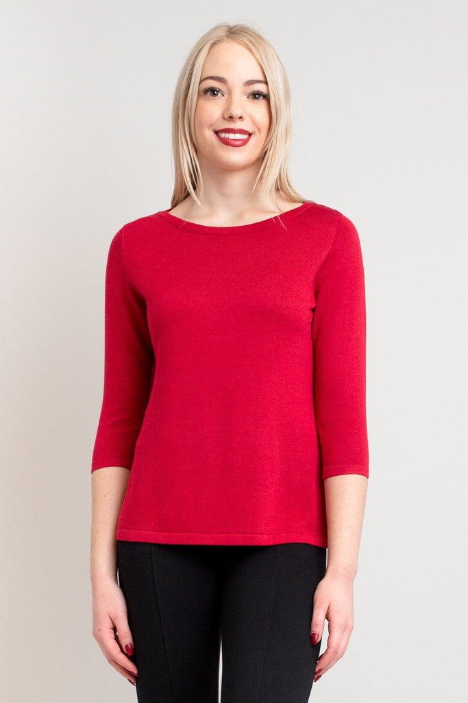 Betula Sweater for Women - Soft Bamboo Cotton Blend, Lipstick Red, Final Sale - Perfect for Casual Wear, Office & Date Nights