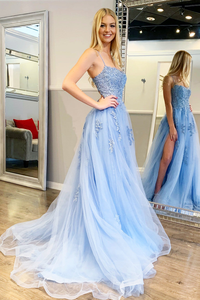 Elegant Alisha Gown in Light Blue - Perfect for Weddings, Parties & Special Occasions