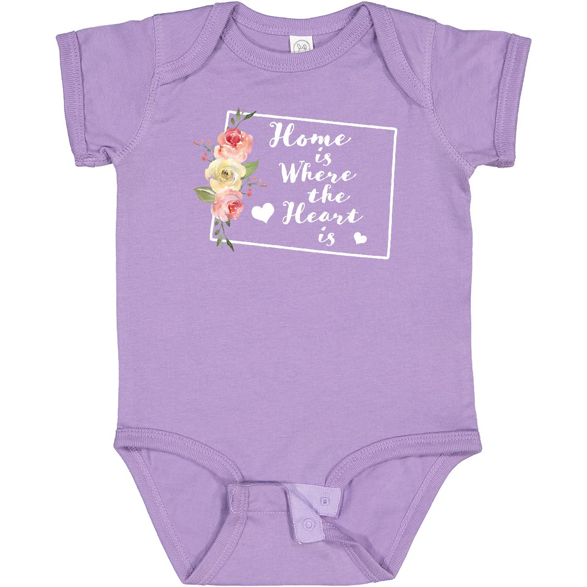 Inktastic Colorado Home is Where The Heart is Watercolor Baby Bodysuit - Soft Cotton Infant Onesie for Newborns & Toddlers - Perfect for Family Photos, Holidays & Everyday Wear