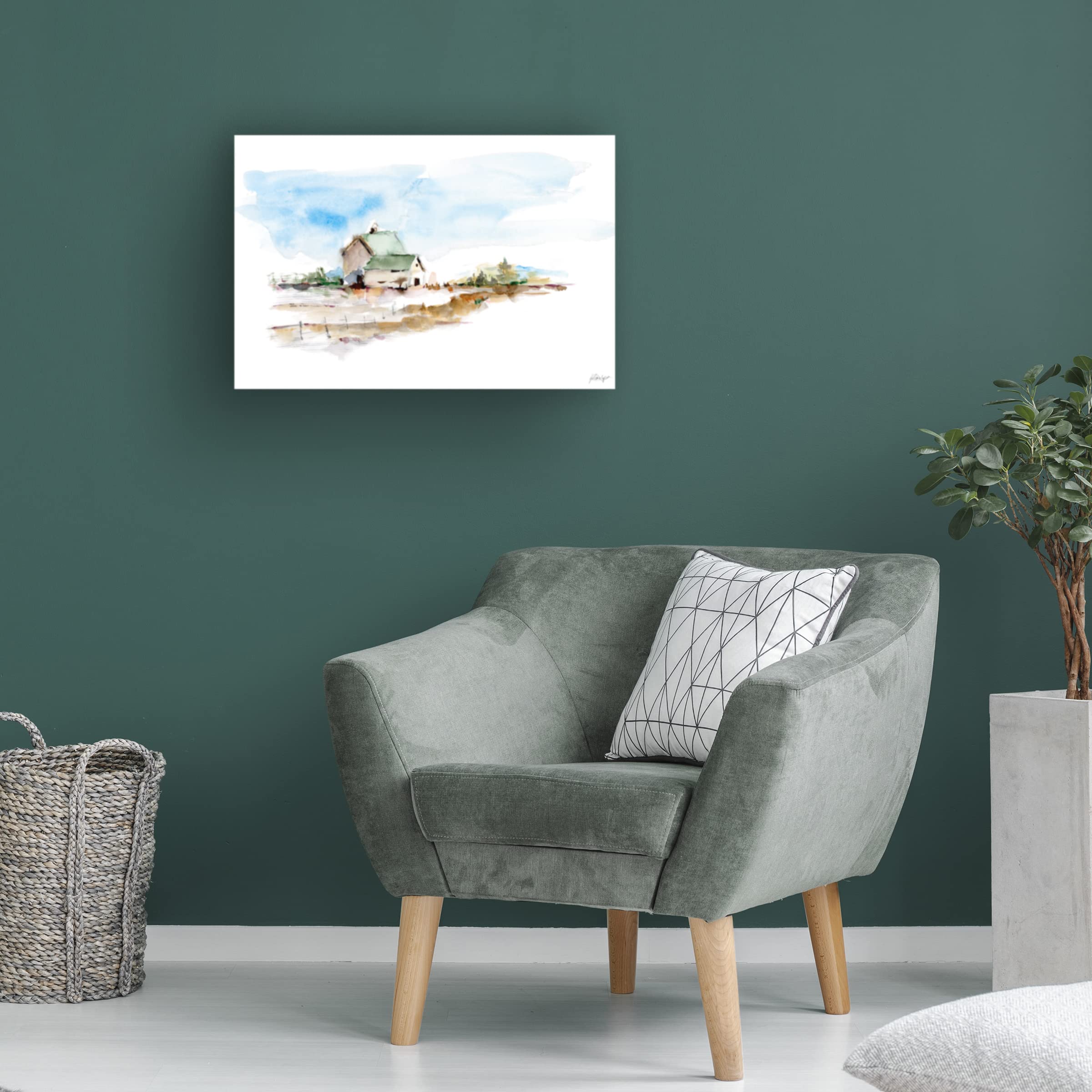 Ethan Harper 'Prairie Farmhouse I' Canvas Wall Art Print - Country Farmhouse Decor for Living Room, Bedroom & Office | Trademark Fine Art Collection