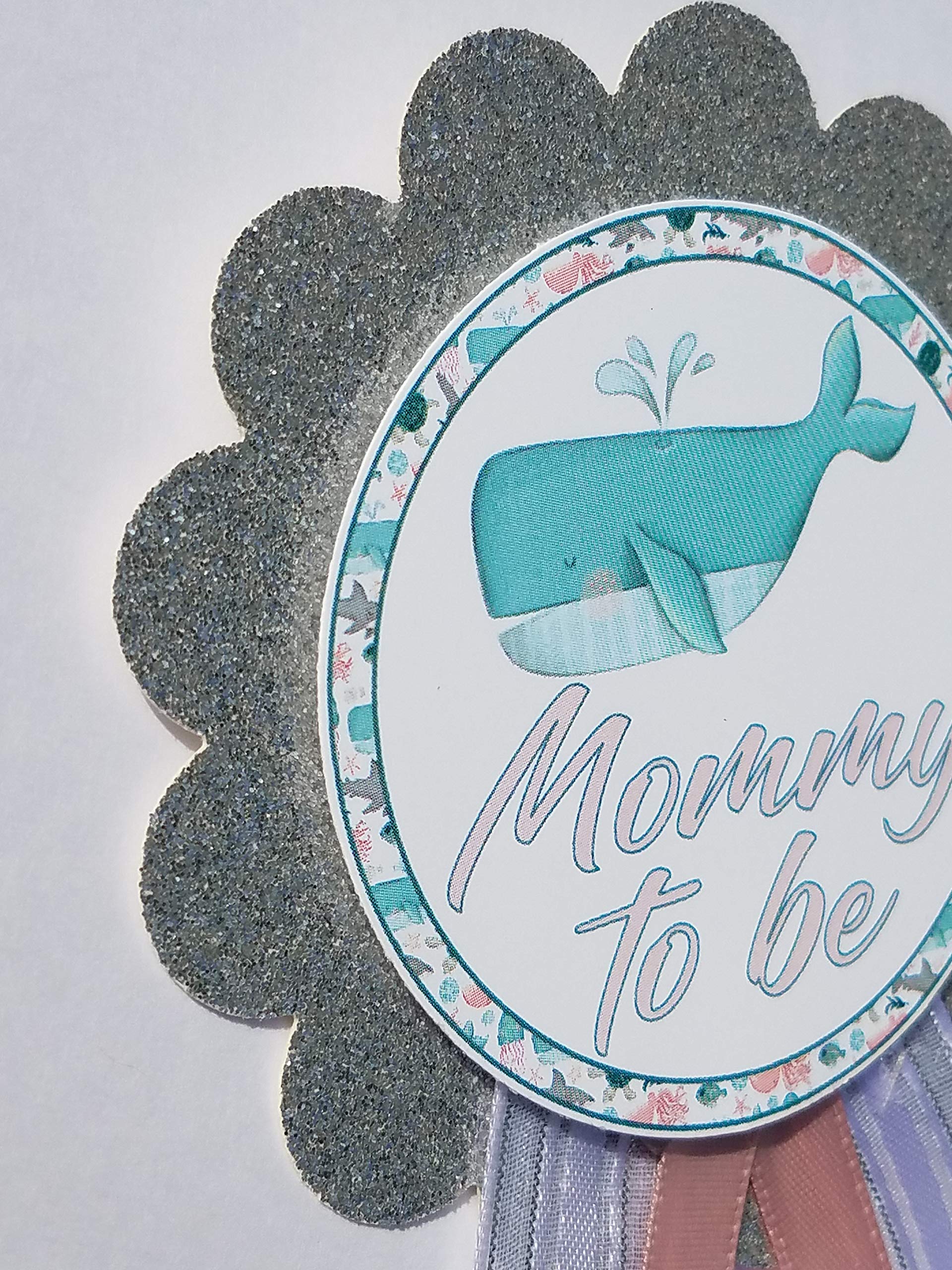 Whale It's a Girl Baby Shower Pins - Mom & Dad to Be Pins in Pink & Gray - Perfect for Baby Shower Decorations & Sprinkle Party Favors