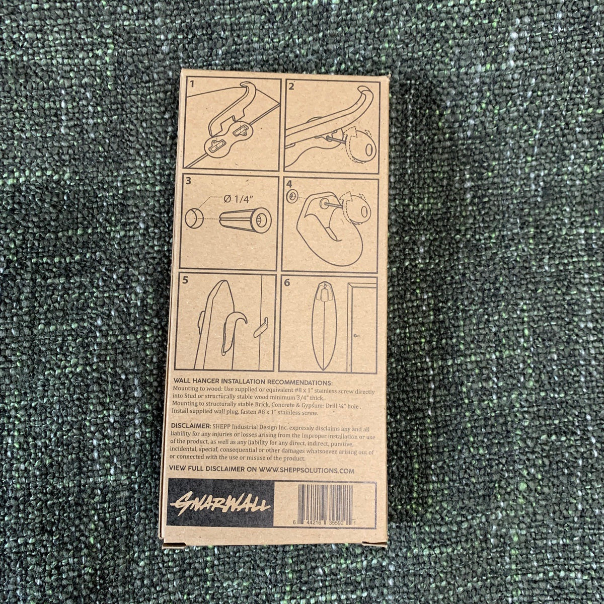 Shepps/Gnarwall Surfboard Wall Hooks - FCS 1st Gen Board Racks for Secure Surfboard Storage - Perfect for Garage, Bedroom, or Beach House Organization