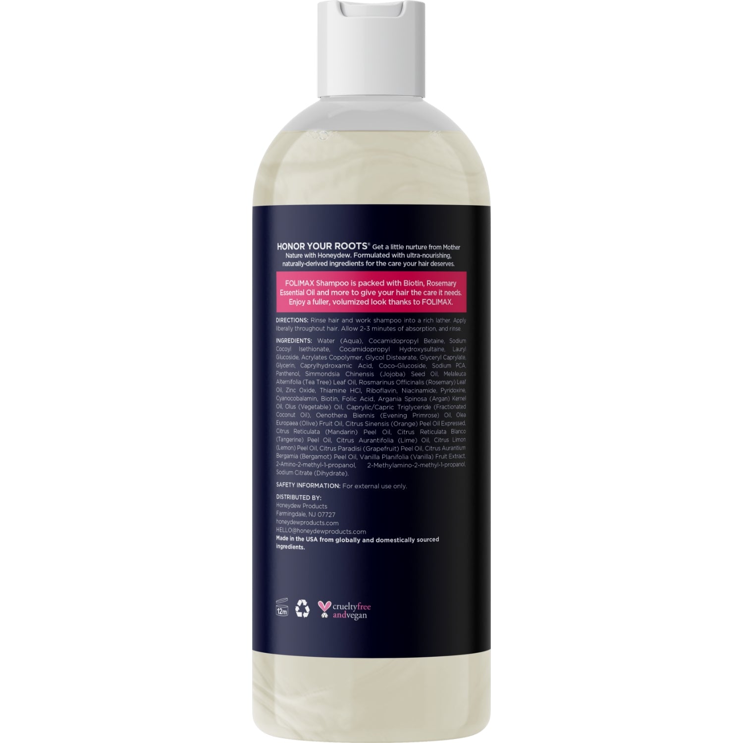Folimax Citrus Rosemary Shampoo for Hair Growth & Scalp Care - Refreshing Natural Shampoo for Dry, Damaged Hair - Perfect for Daily Use & Salon Results at Home