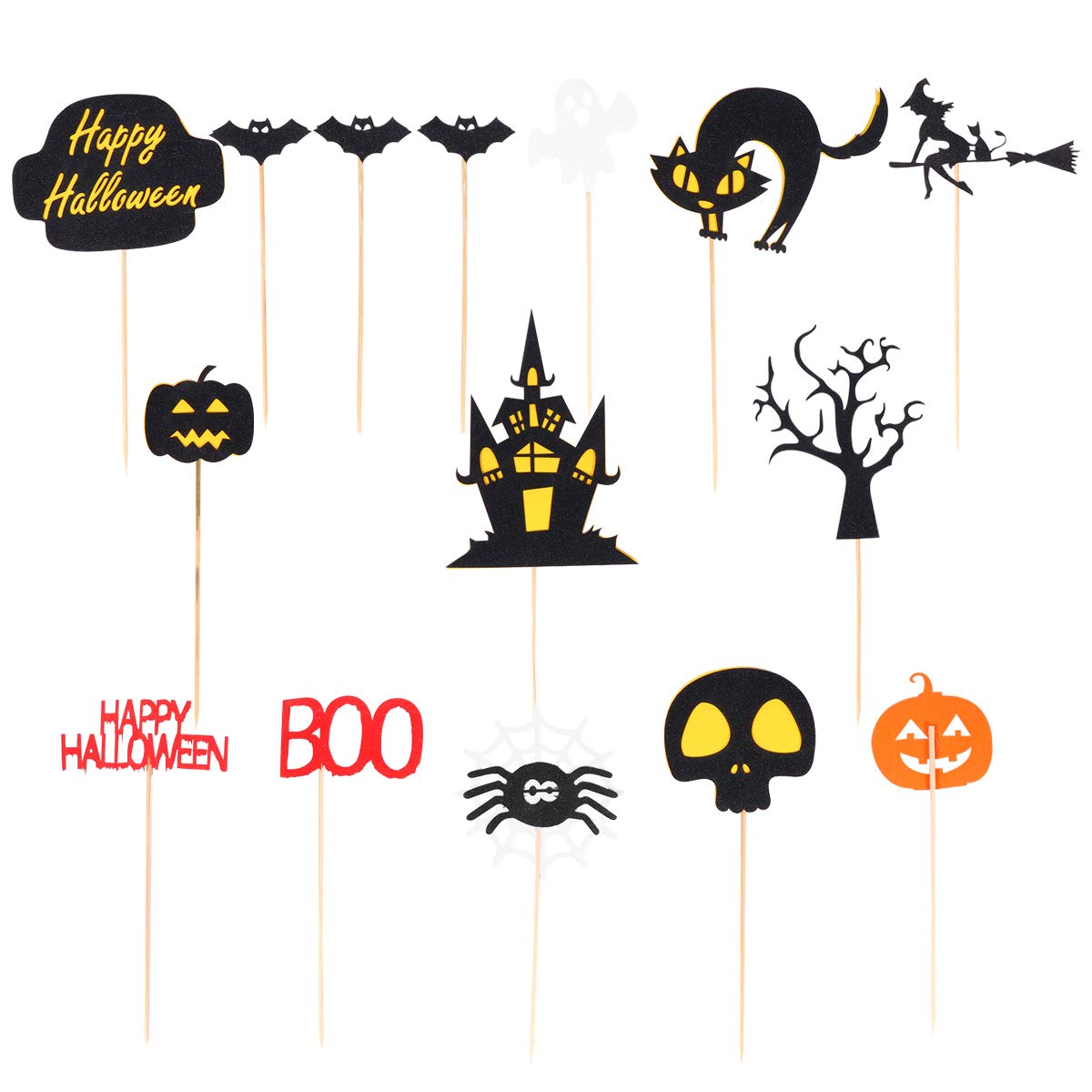 3pcs Halloween Bat Cake Toppers - Adorable Cake Decorations for Halloween Party, DIY Cake Picks & Edible Cake Accessories - Perfect for Halloween Desserts, Cupcakes, and Spooky Treats
