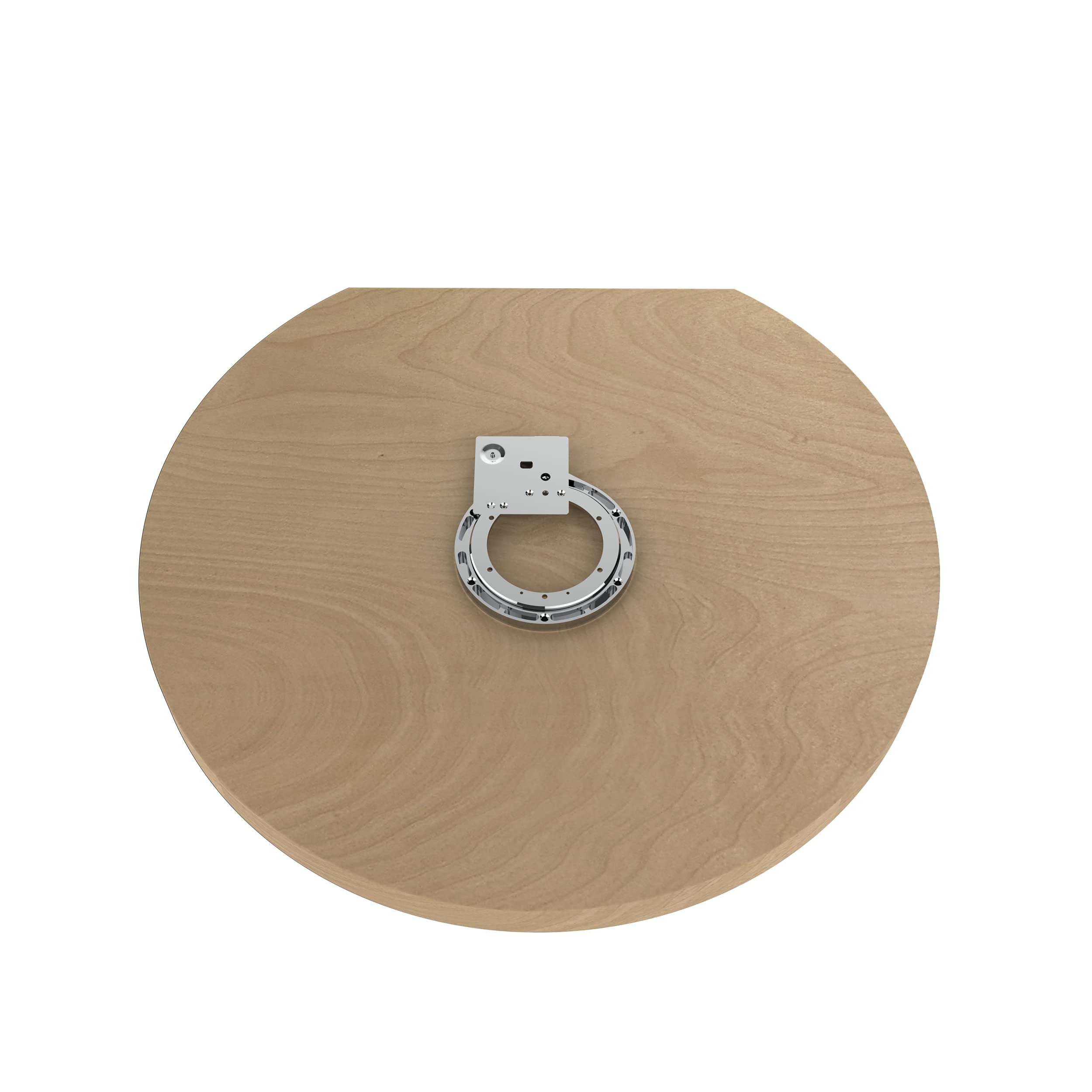 Rev-A-Shelf 31-inch Wooden D-Shaped Lazy Susan Swivel Shelf with Bearing - Kitchen Cabinet Organizer for Spices, Canned Goods & Pantry Storage