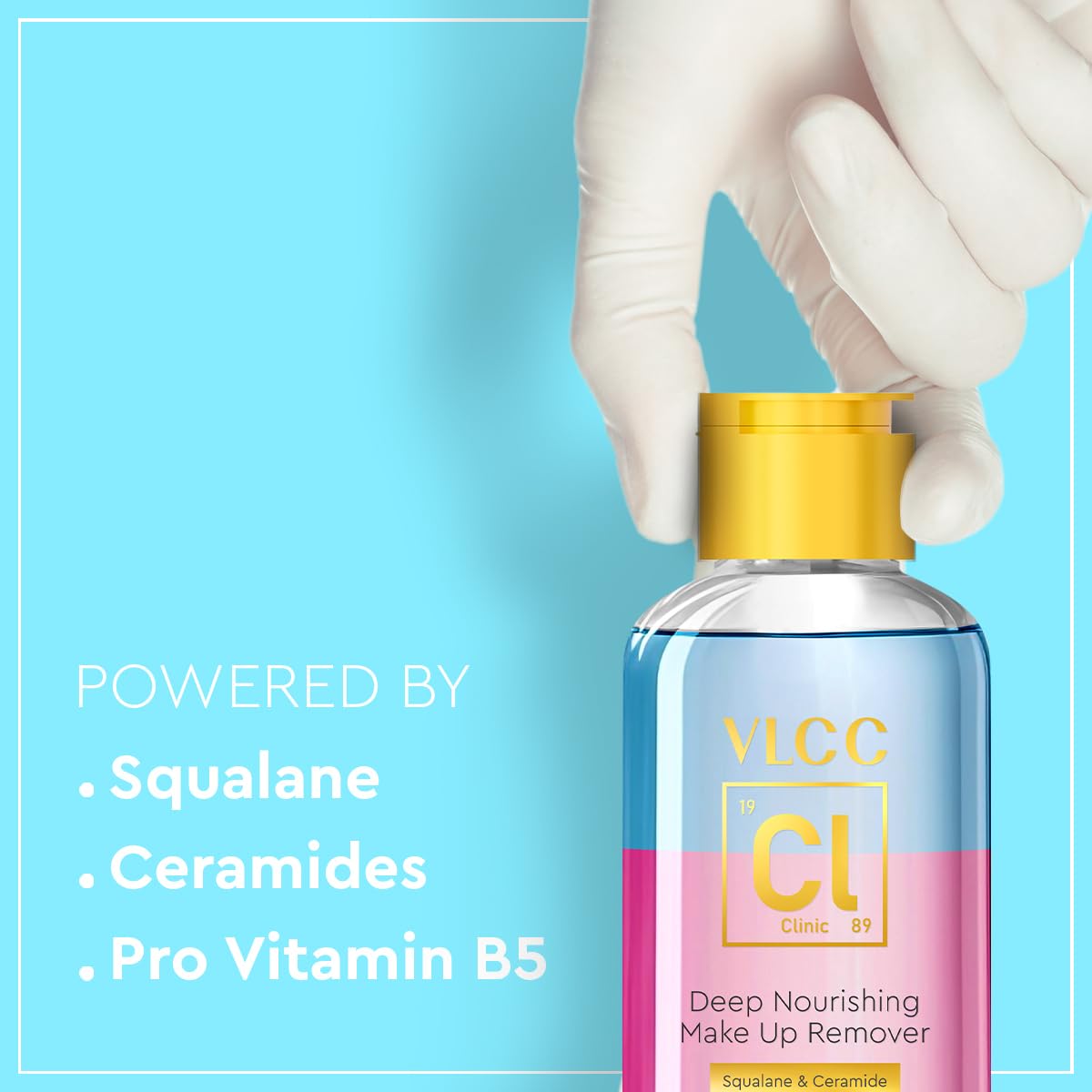 VLCC Clinic Deep Nourishing Biphasic Makeup Remover - 125ml | Long-Lasting Hydration | Effectively Removes Waterproof & Water-Soluble Makeup | Gentle on Skin | Perfect for Daily Makeup Removal & Skincare Routine