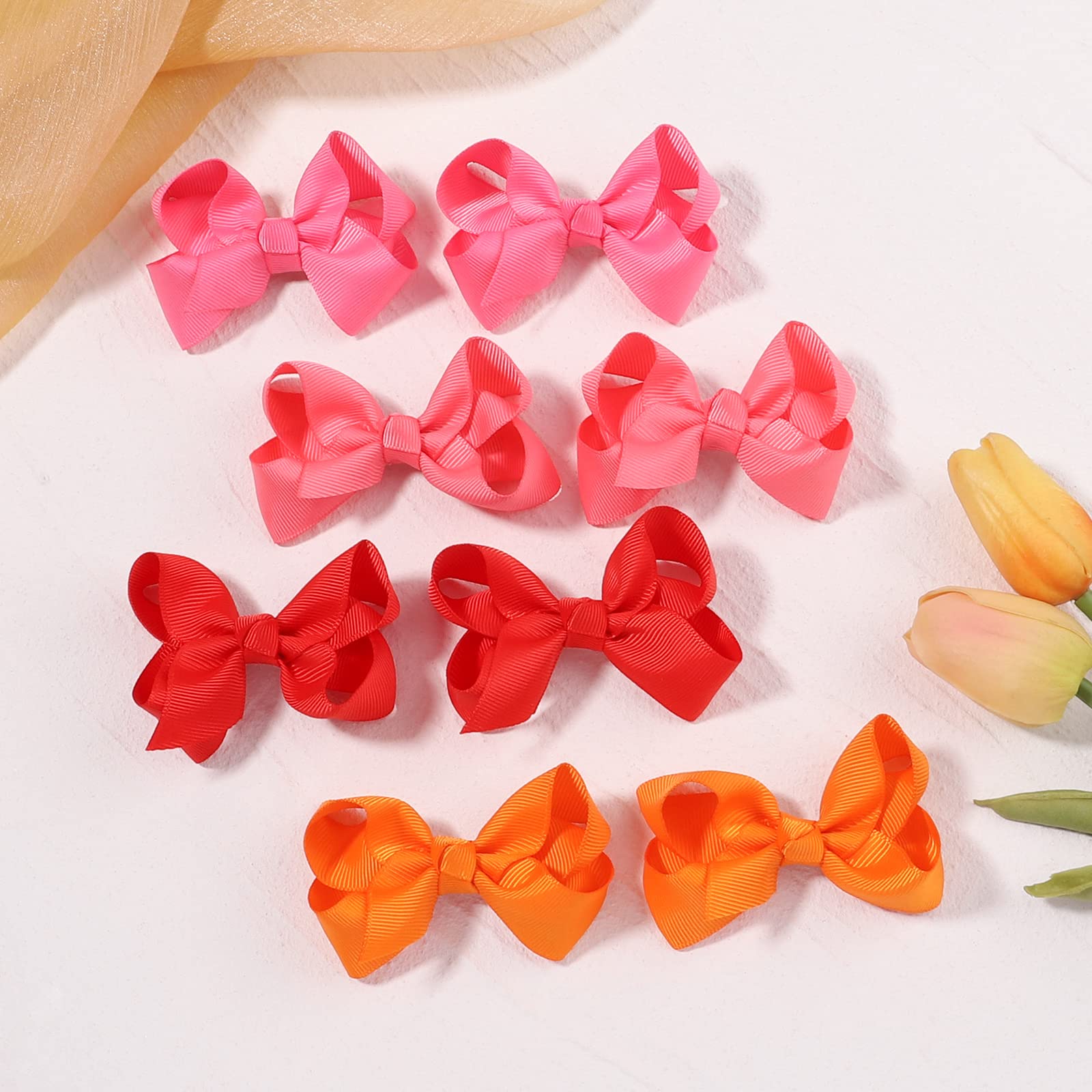 50PCS 3 Inch Hair Bows for Girls - Grosgrain Ribbon Hair Clips with Alligator Clips for Toddlers, Baby Girls, Kids & Teens - Perfect for Parties, School, Holidays & Everyday Wear