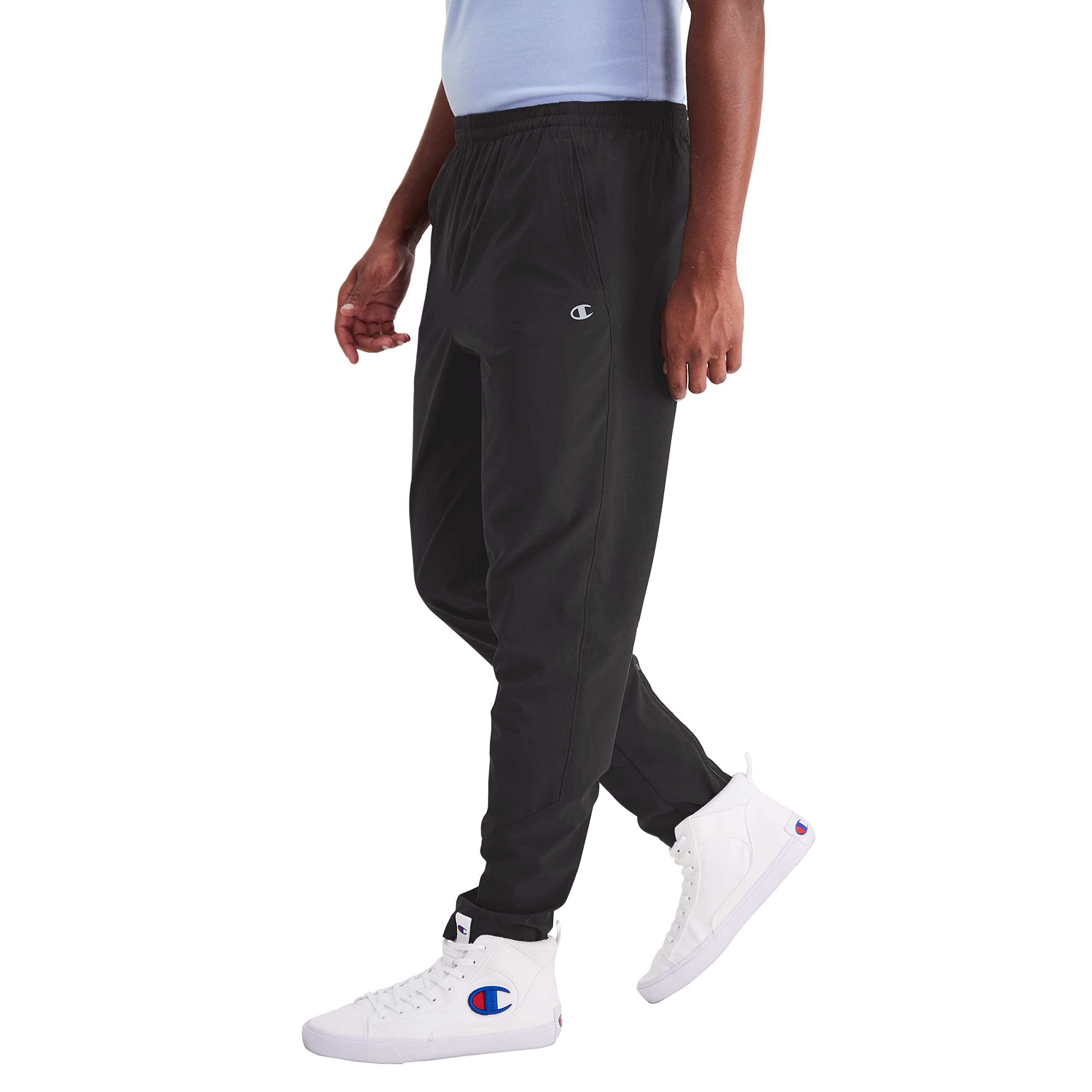 Champion Men's Lightweight Moisture-Wicking Athletic Sport Pants - Breathable Workout & Training Pants for Running, Gym, Yoga - Size 30.5