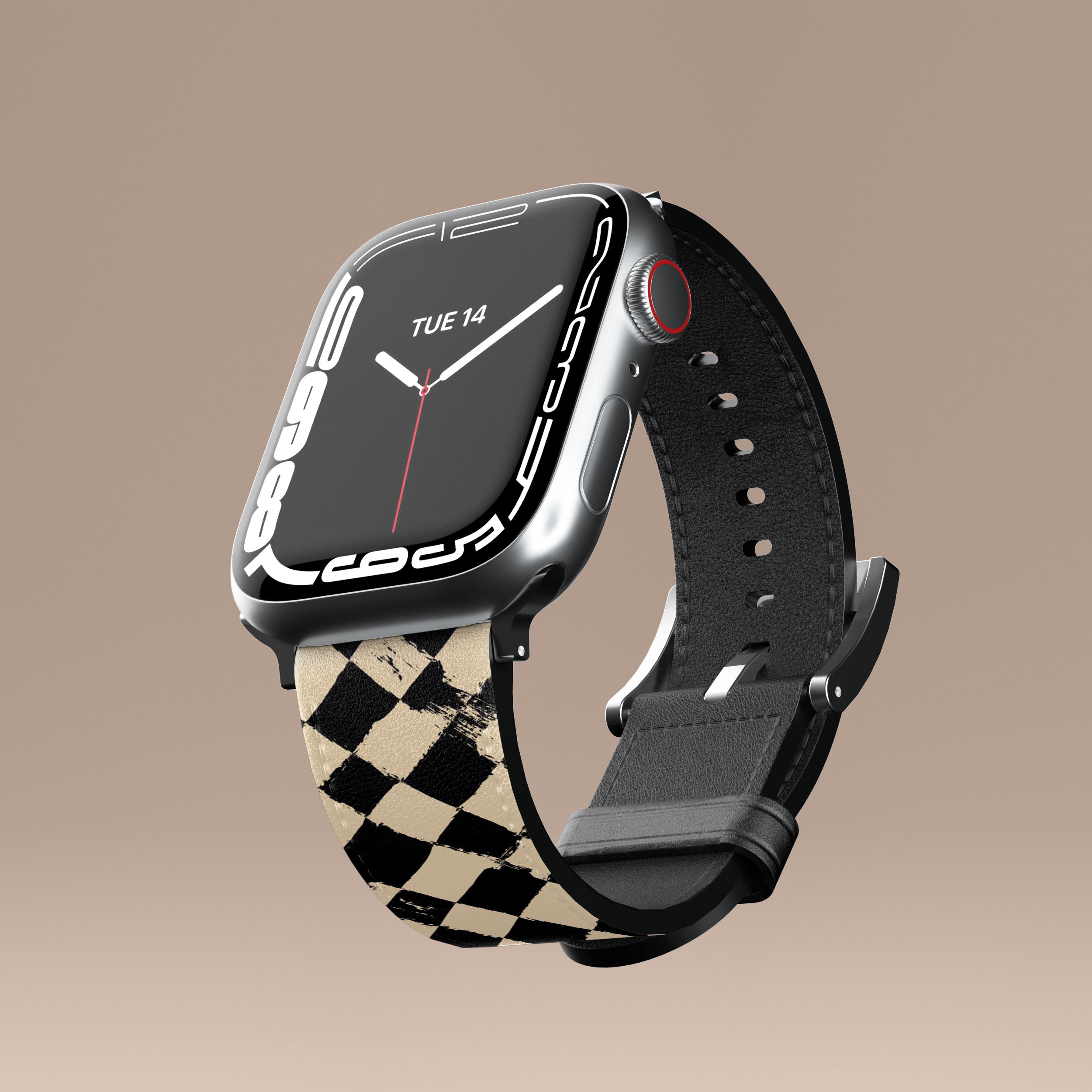 Premium Chess Cross Pattern Apple Watch Band - Stylish & Durable Replacement Strap for Apple Watch Series 1-9 - Perfect for Gamers, Chess Enthusiasts & Fashionable Tech Accessories