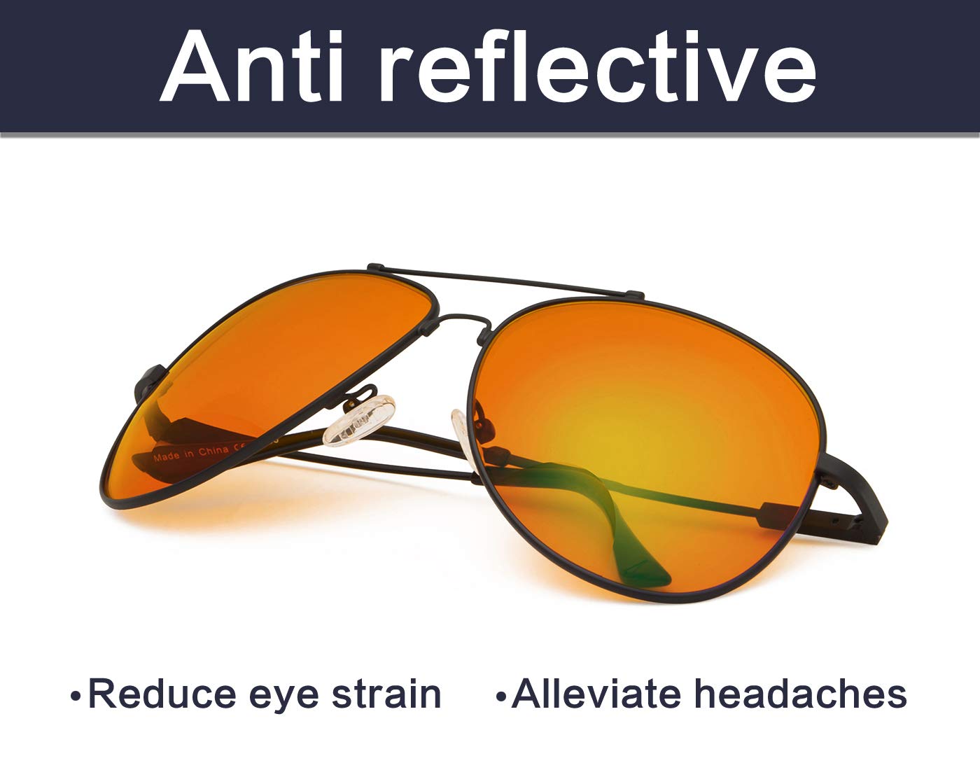 Blue Light Blocking Bifocal Reading Glasses - Orange Tinted Computer Glasses for Eye Strain Relief & Better Sleep - Perfect for Office Work, Gaming & Nighttime Screen Use